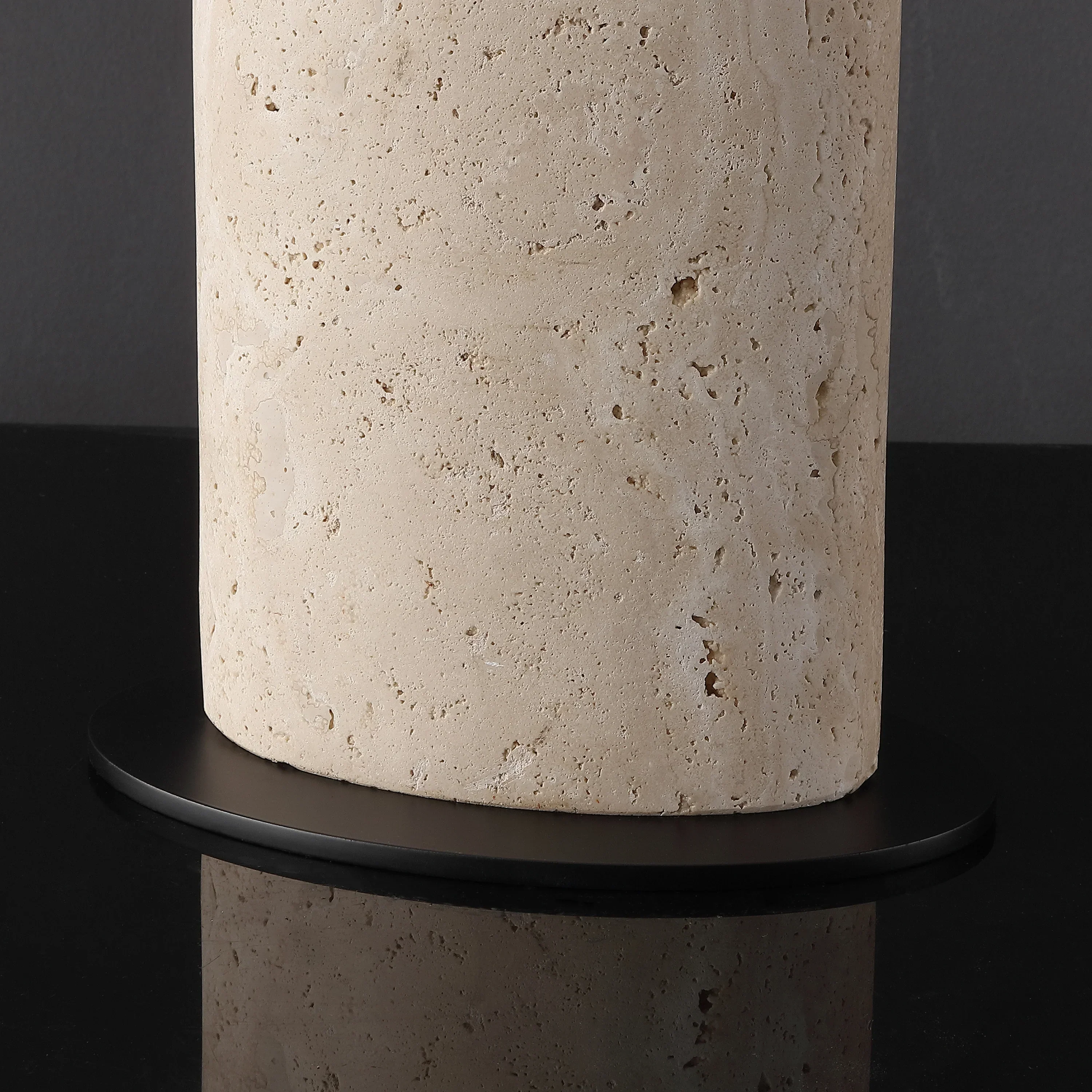Jillianna Round Travertine Table Lamp - Image 6