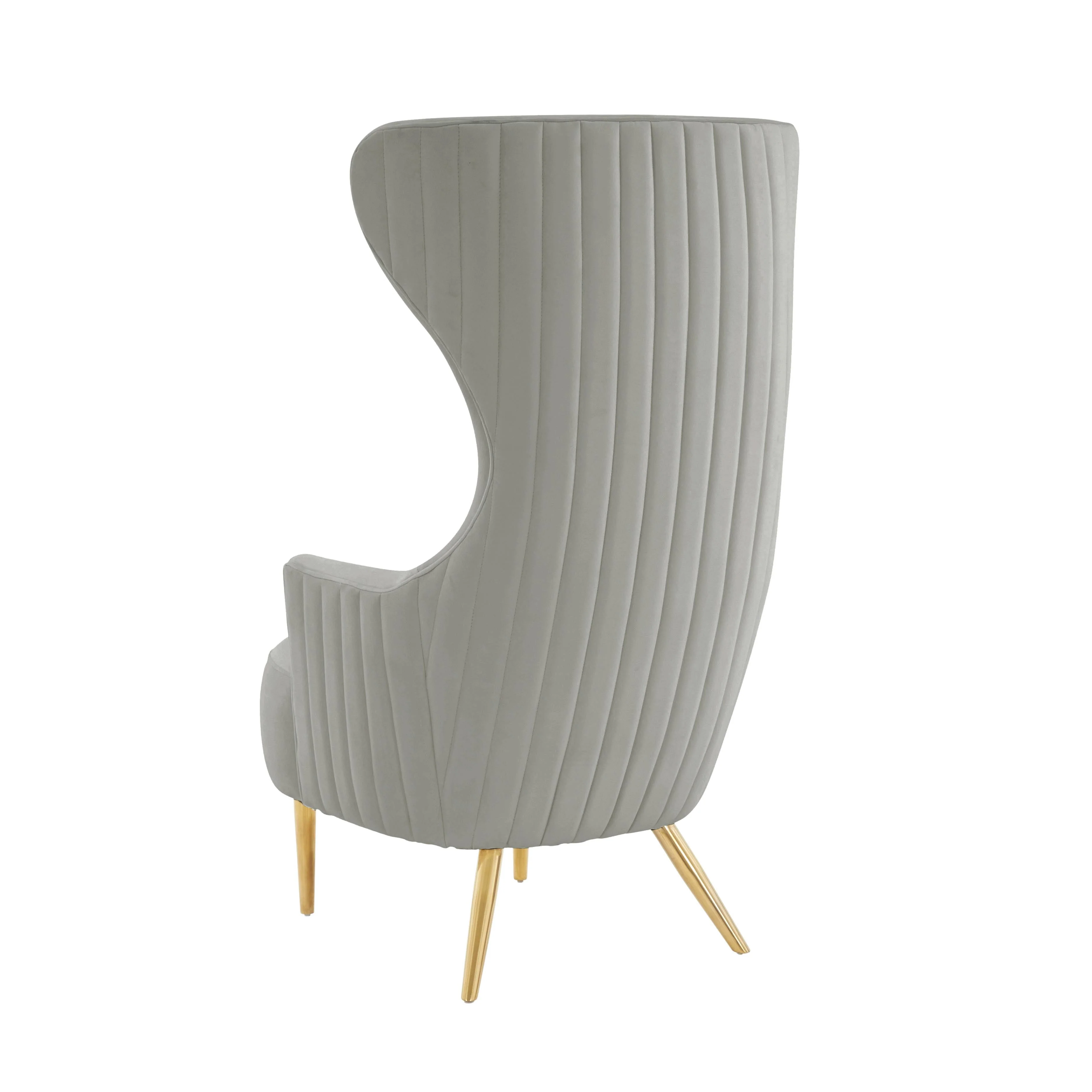 Julia Channel Tufted Wingback Chair - Image 12