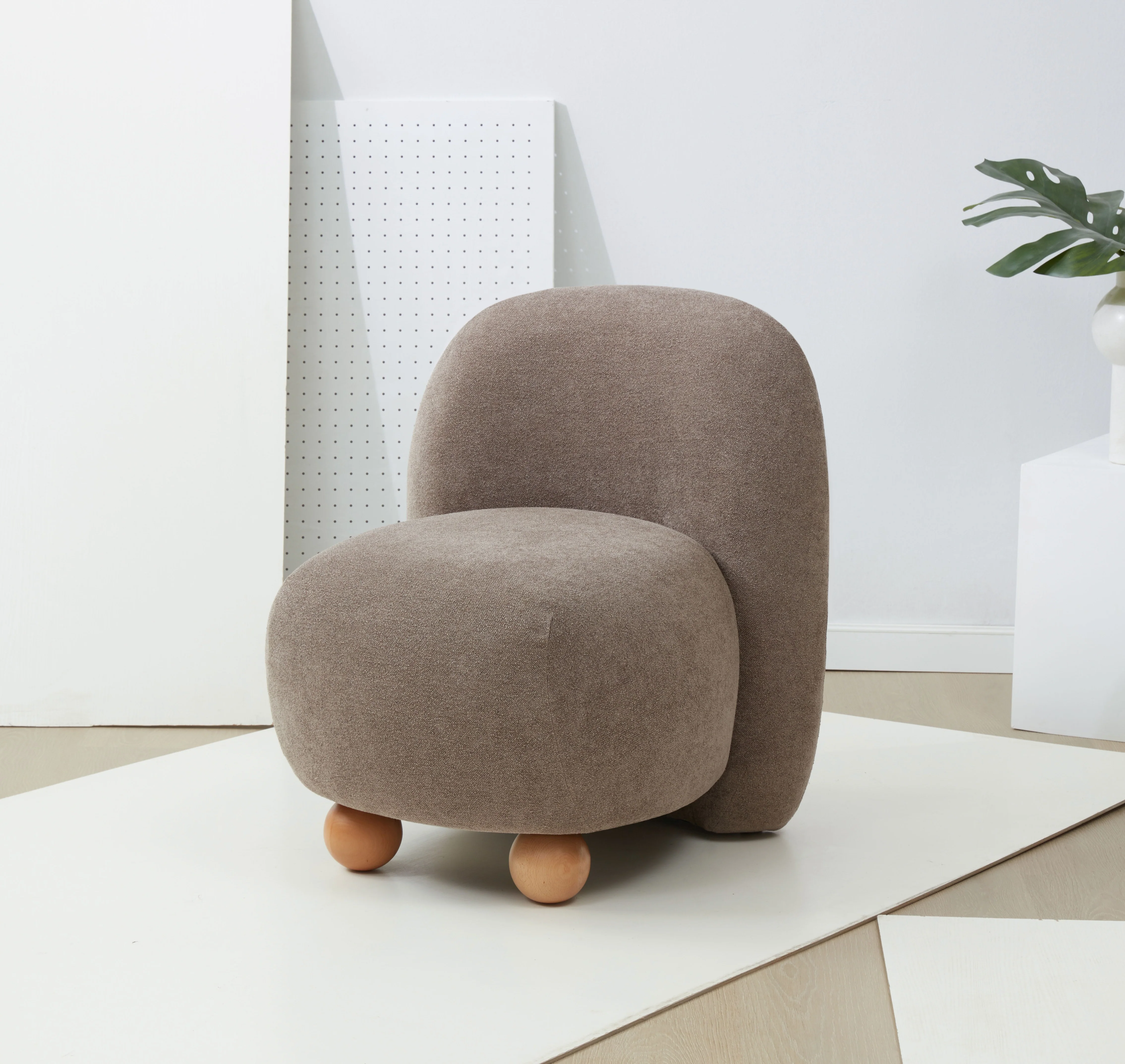 Kalia Boucle Bun Foot Accent Chair - Image 2
