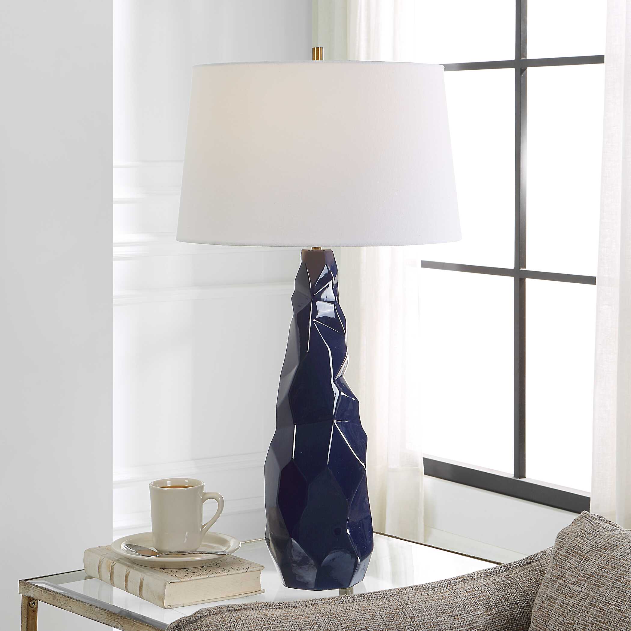 Kavos Geometric Blue Table Lamp - Image 2