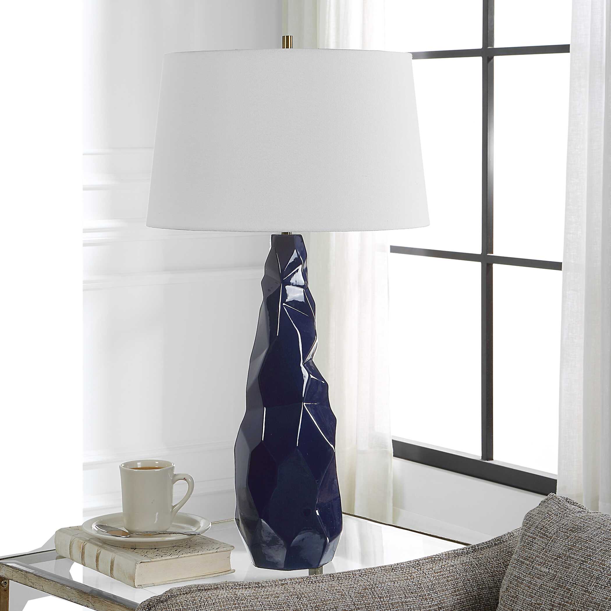 Kavos Geometric Blue Table Lamp - Image 3