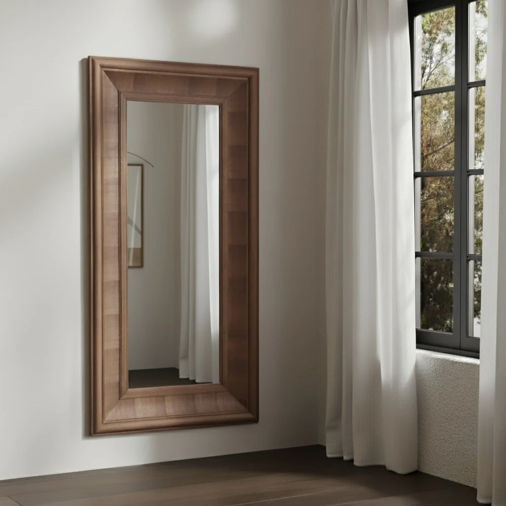 Kaya Rectangle Wood Mirror - Image 8