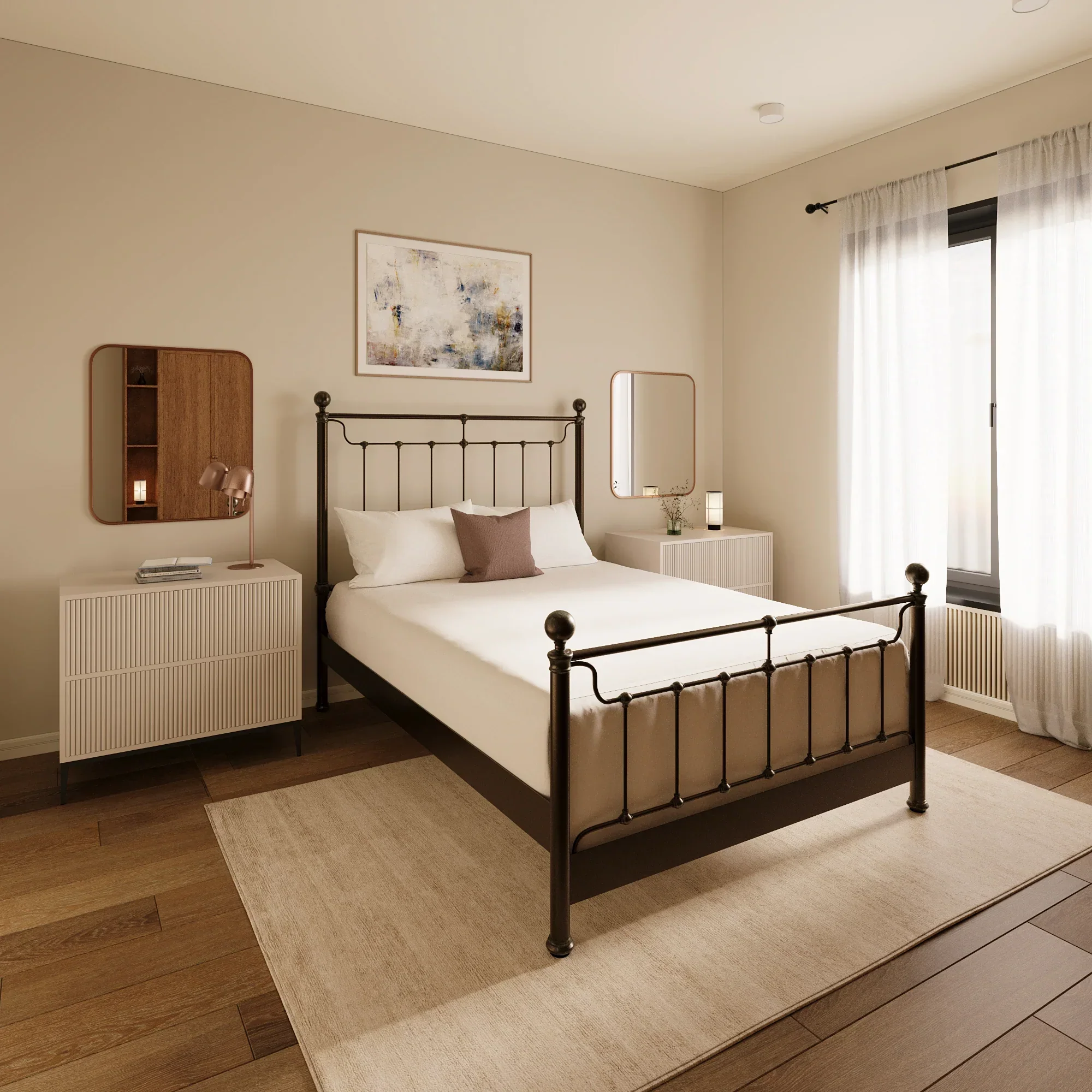 Kenna Bed with Wood Slats - Image 9