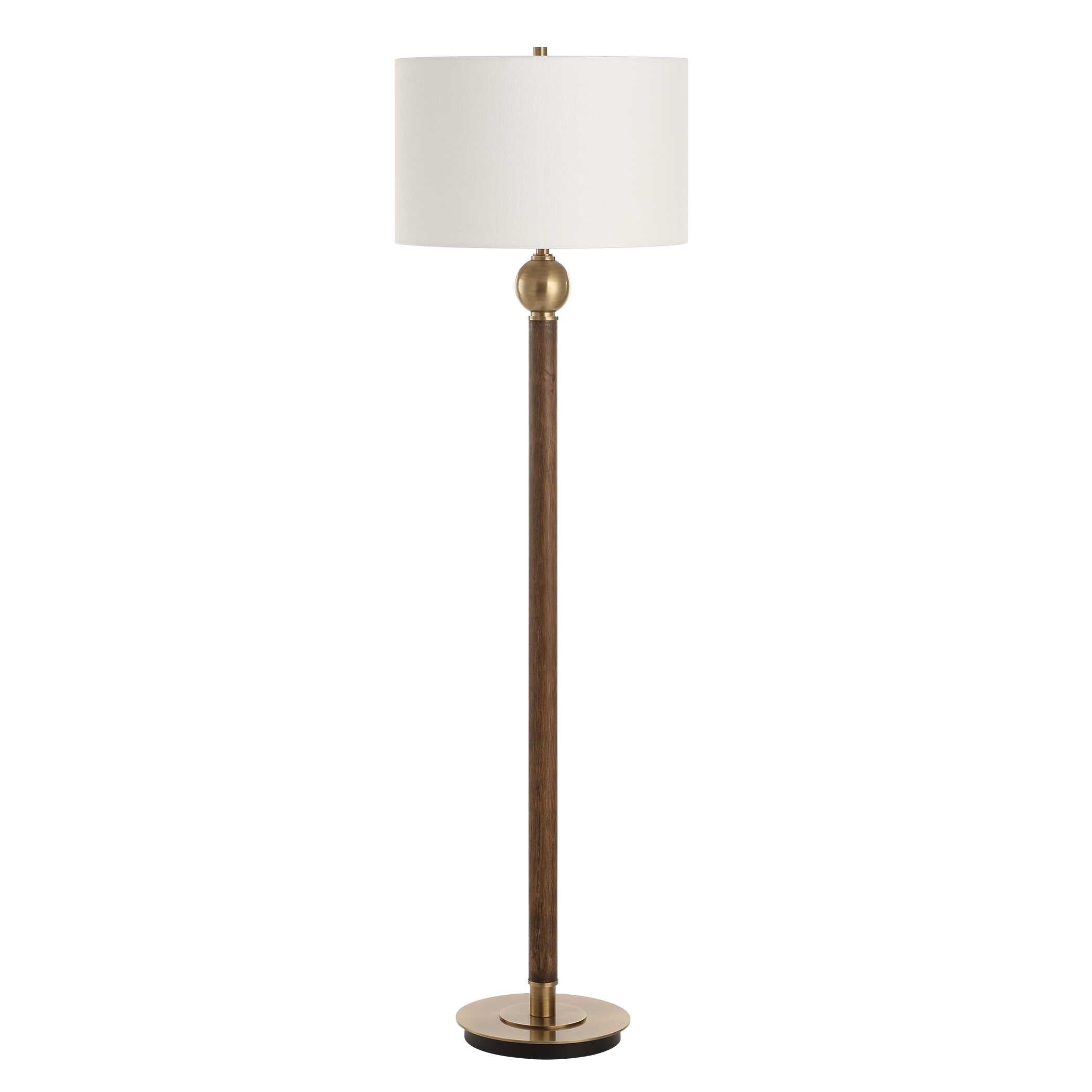 Keros Dark Oak Floor Lamp - Image 4