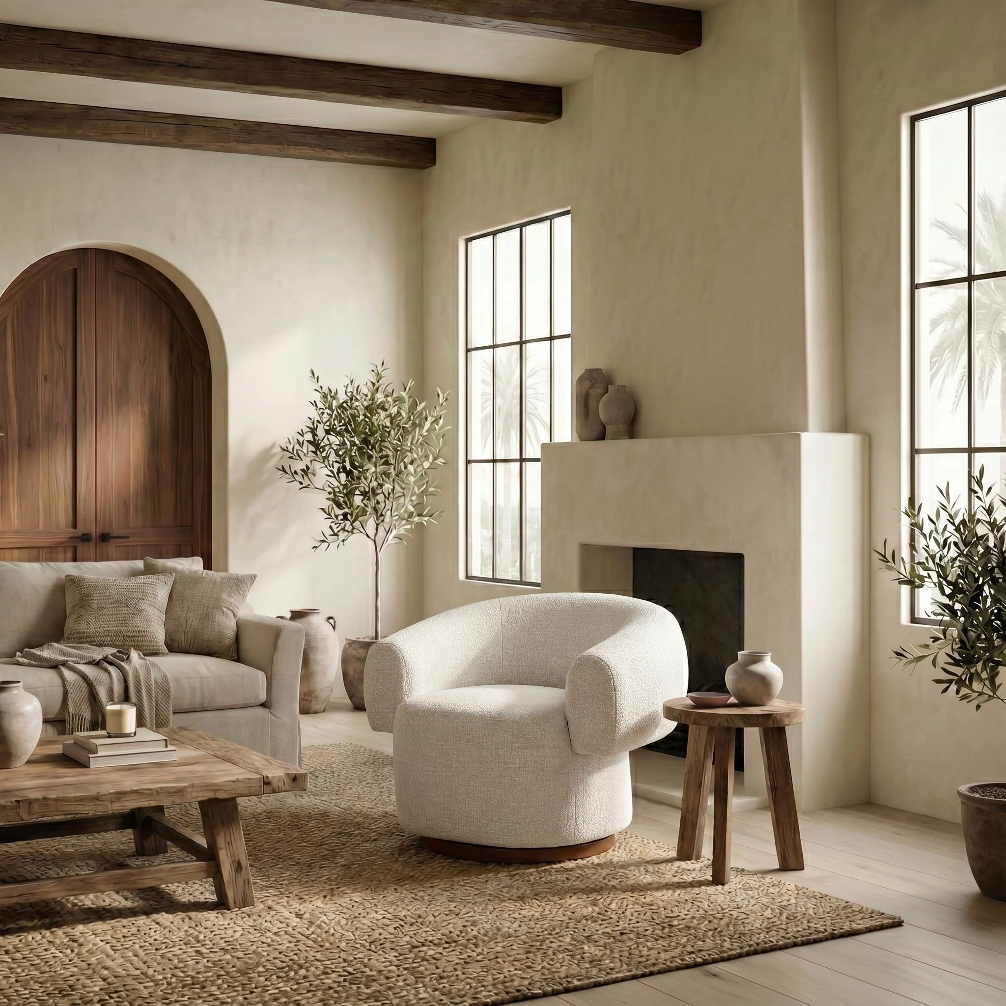 Kerriann Barrel Back Swivel Chair - Image 3