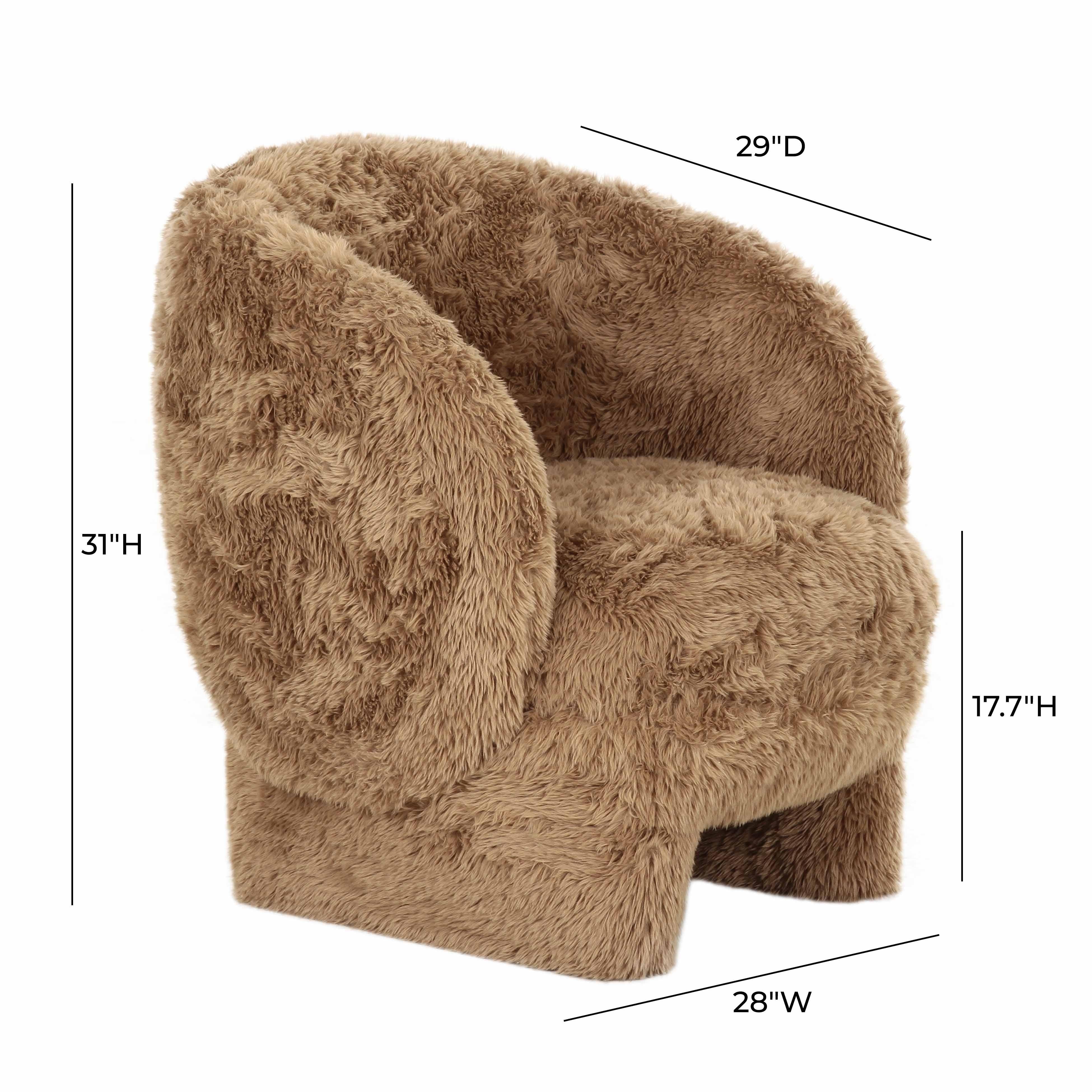 Kiki Contract-Grade Vegan Shearling Accent Chair - Image 12