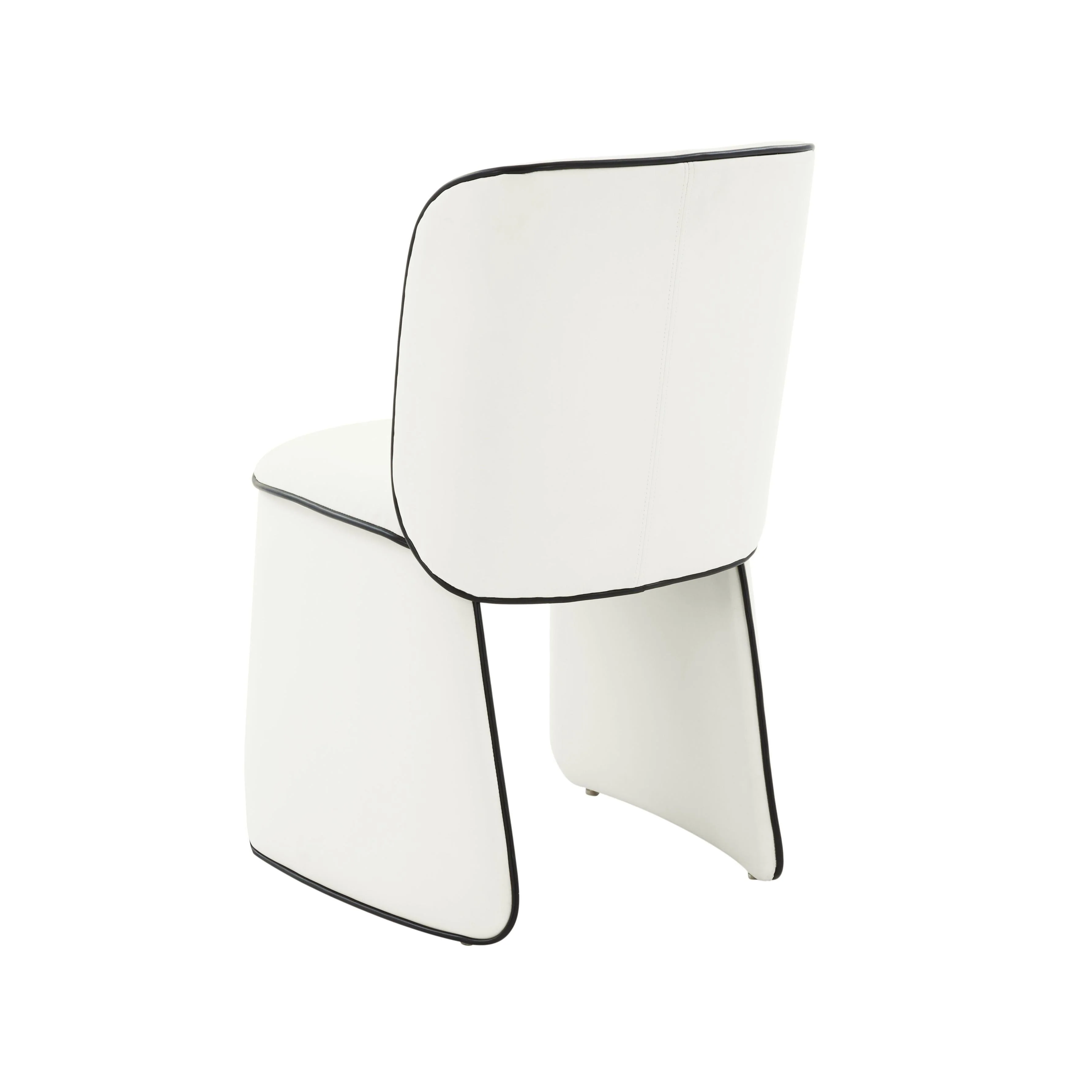 Kinsley Cream Vegan Leather Dining Chair - Image 4