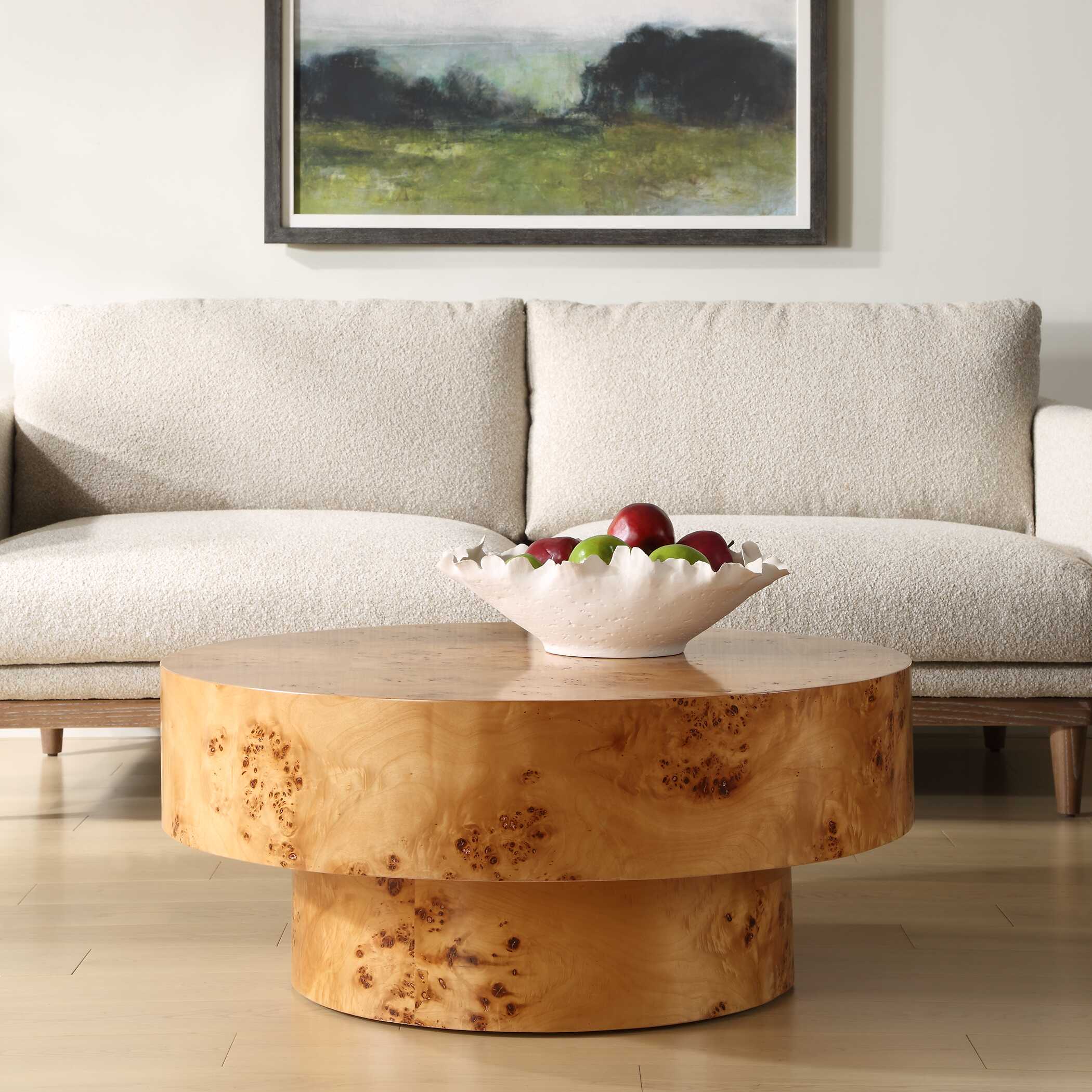 Knots Poplar Round Coffee Table - Image 2