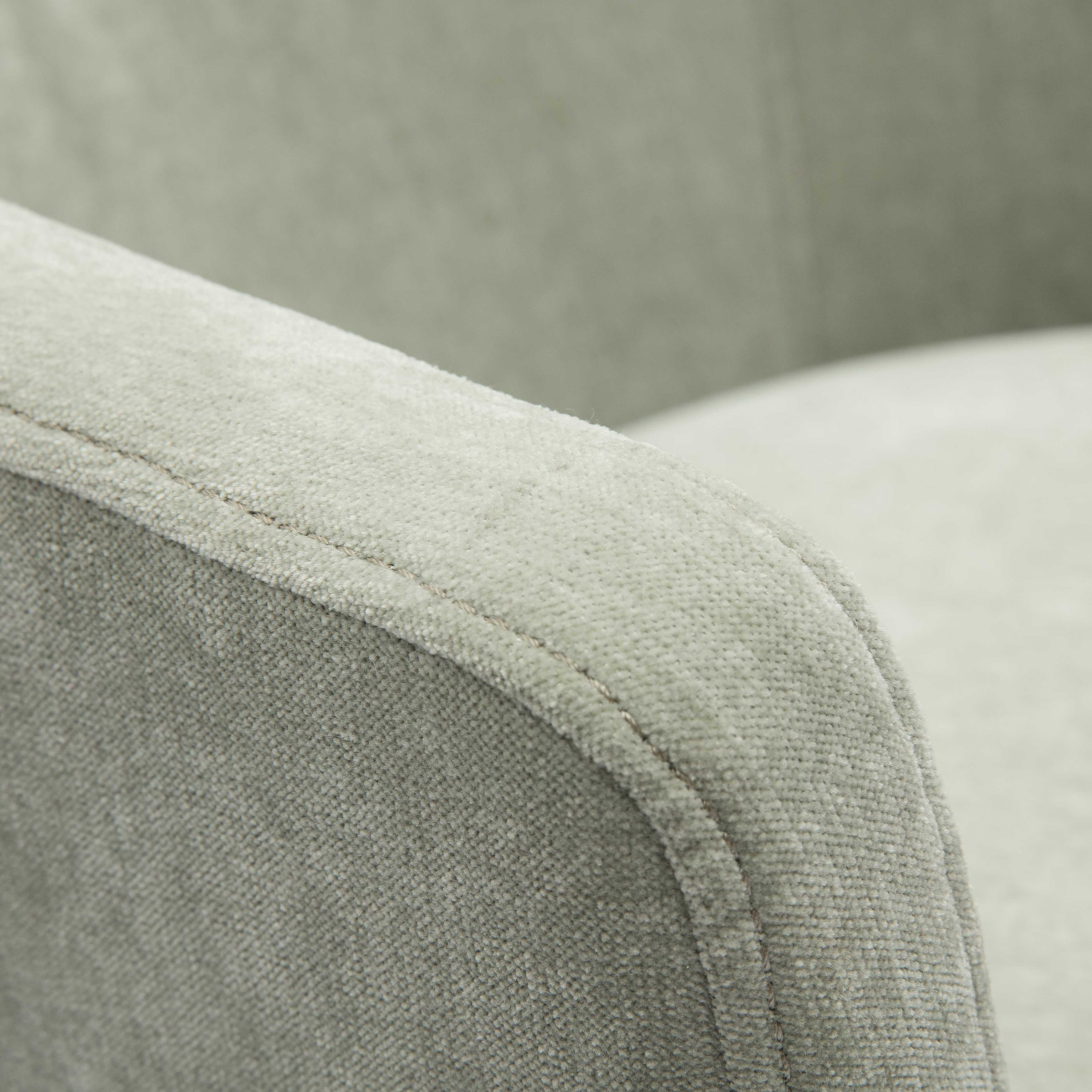 Kristen Light Green Upcycled Chenille Rolling Desk Chair - Image 5