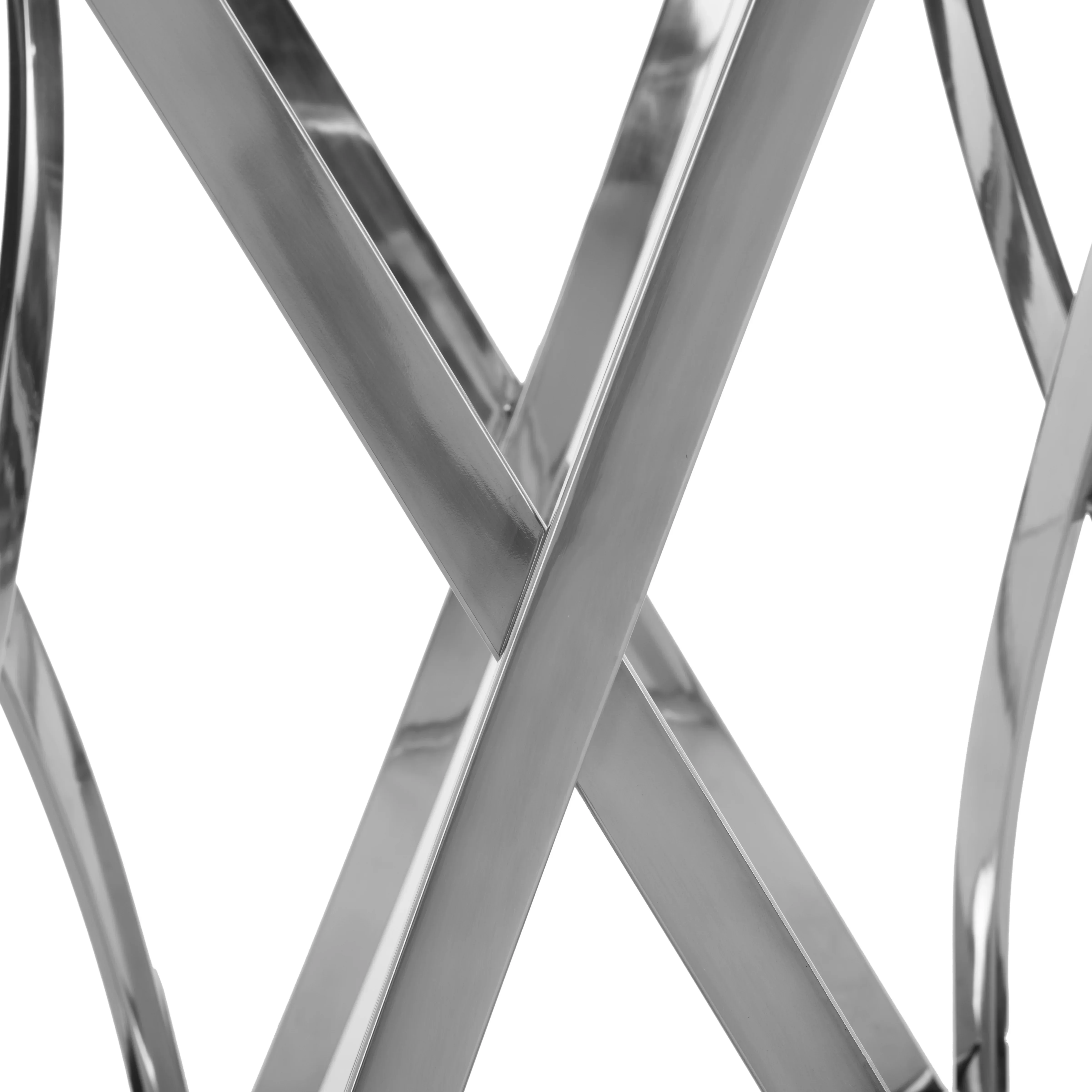 Kyrie 54" Glass Top Dining Table/ Chrome - Image 4