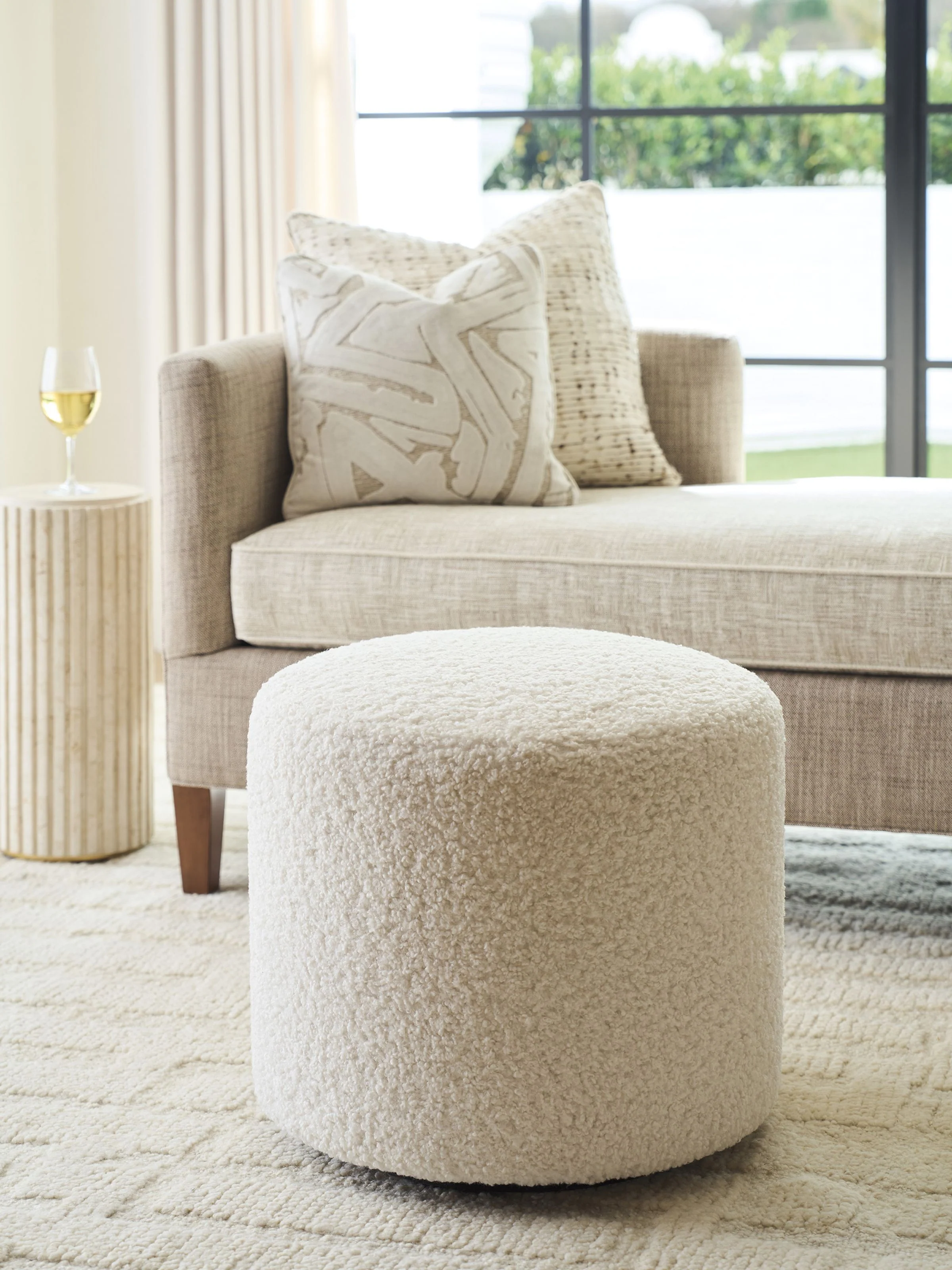 La Costa Three Arch Swivel Ottoman - Image 5
