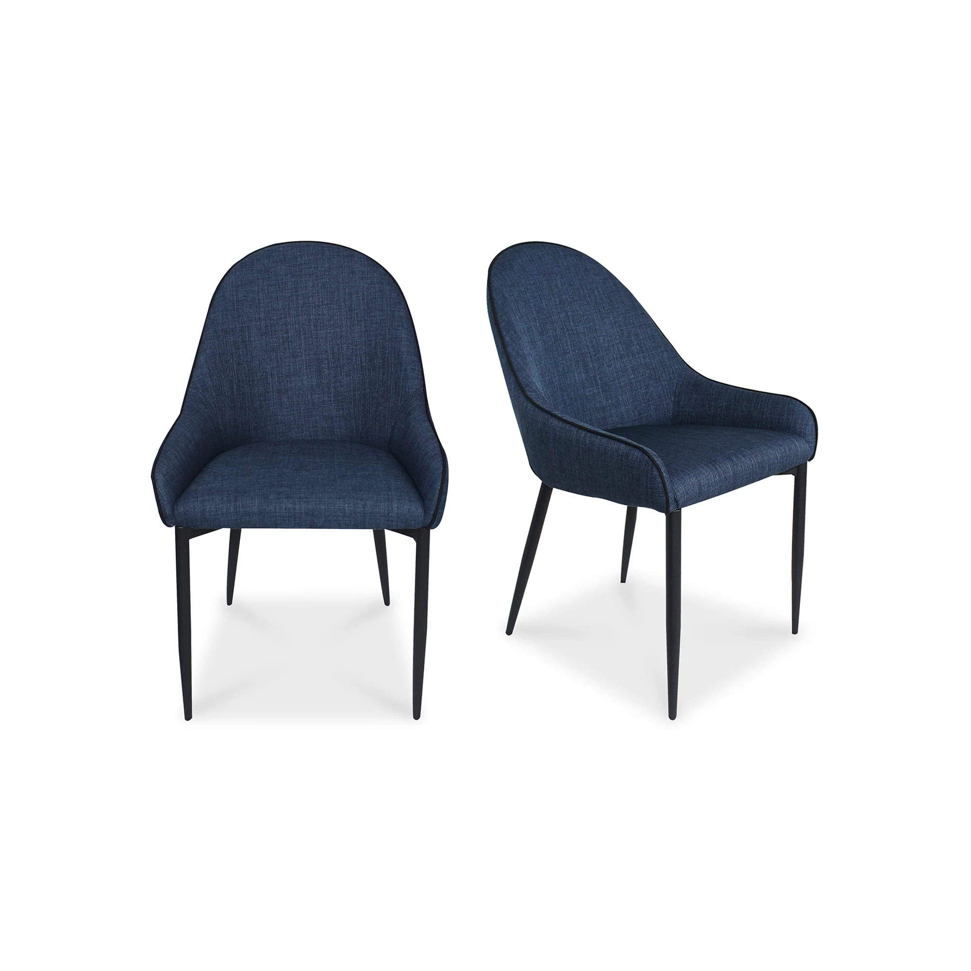 Lapis Dining Chair Dark Blue - Set of 2 - Image 3