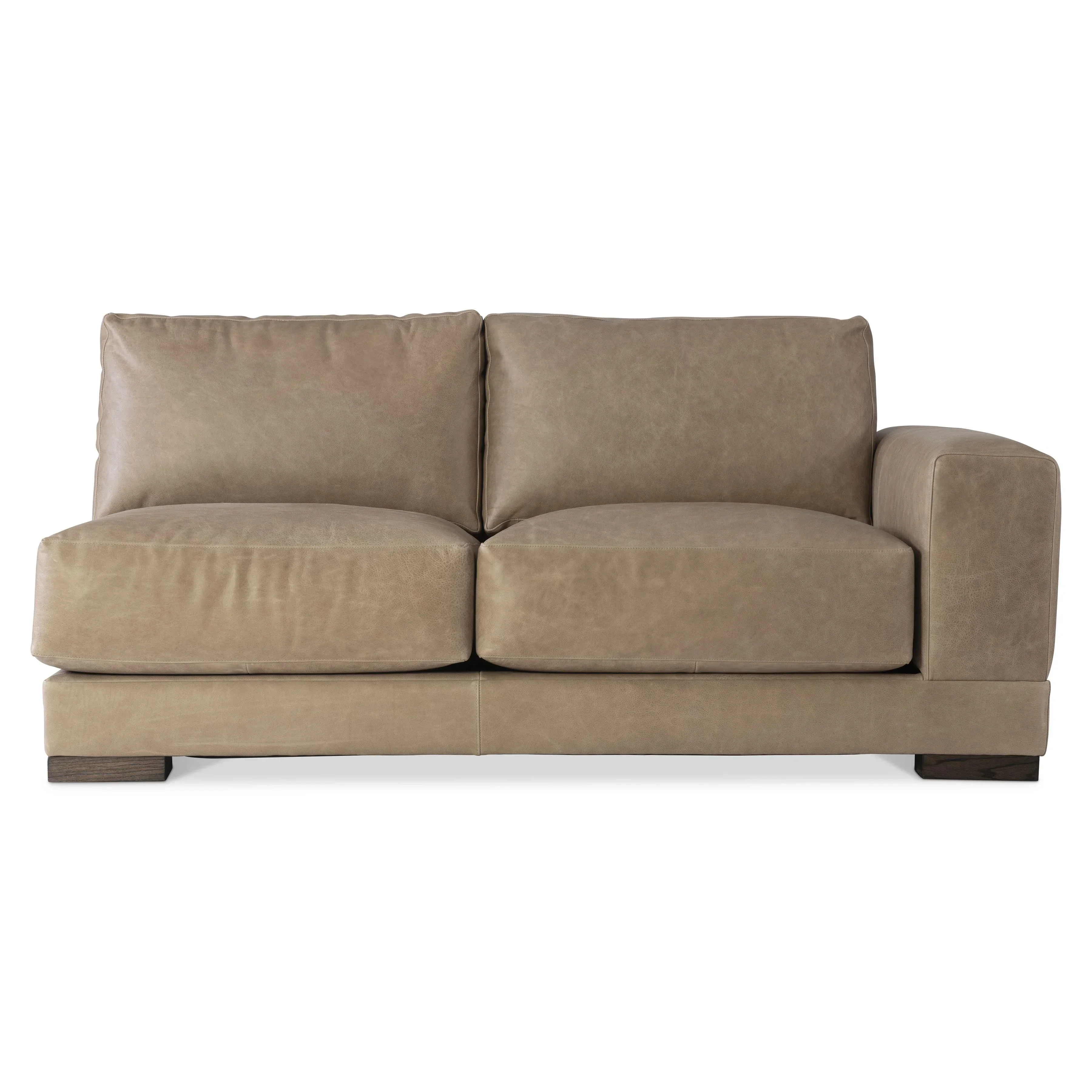 Lars Leather Right Arm Loveseat - Image 6