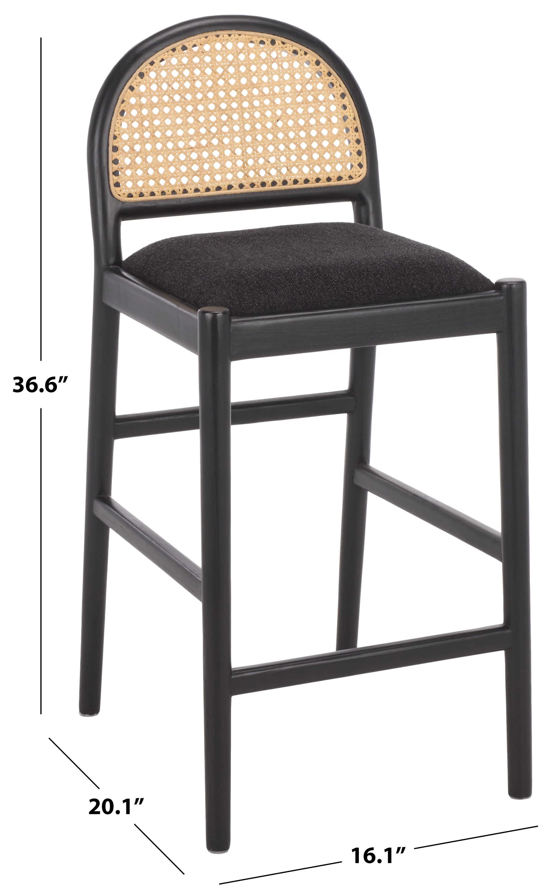 Laylie Rattan And Leather Counter Stool - Image 35