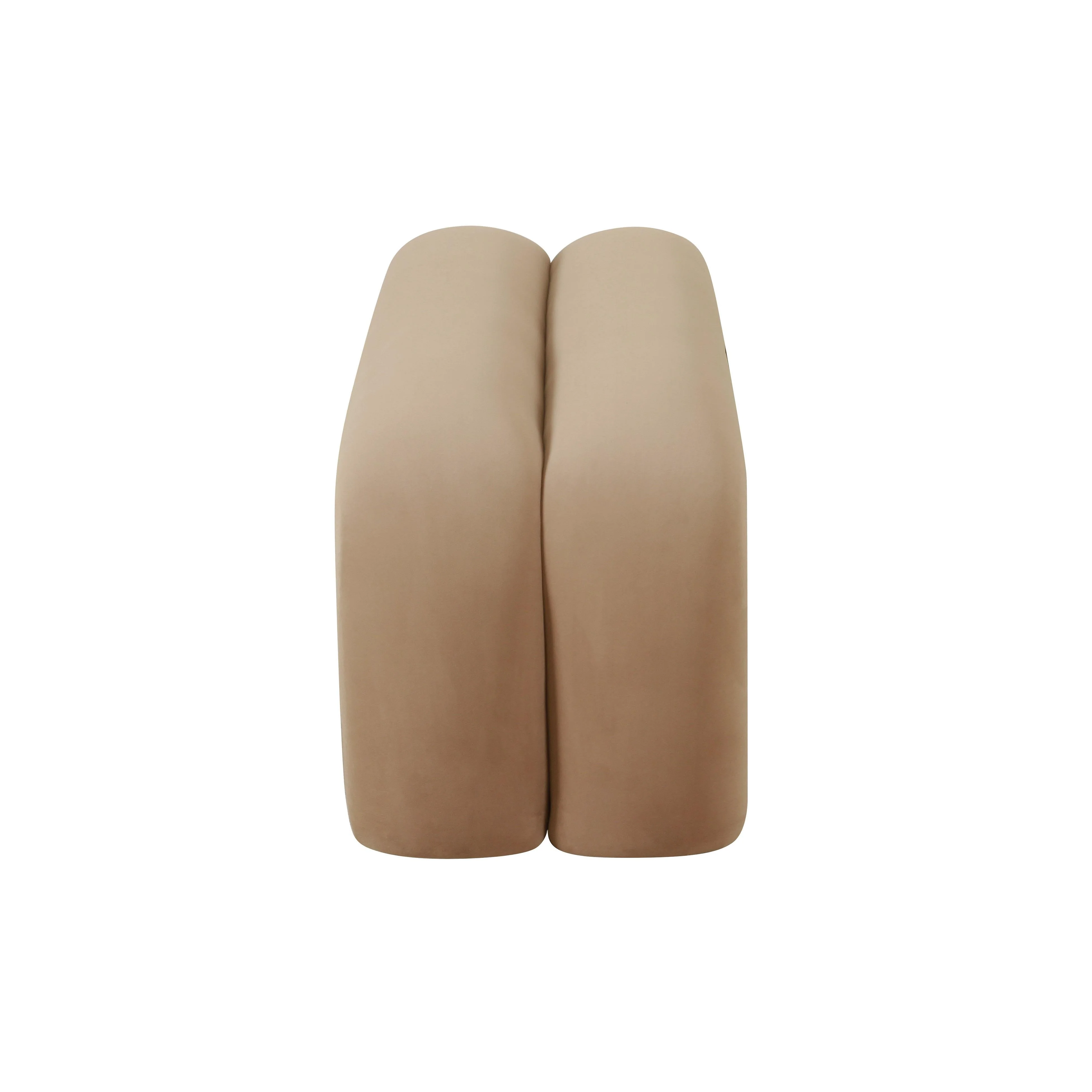 Leigh Taupe Velvet Channeled Bench - Image 5