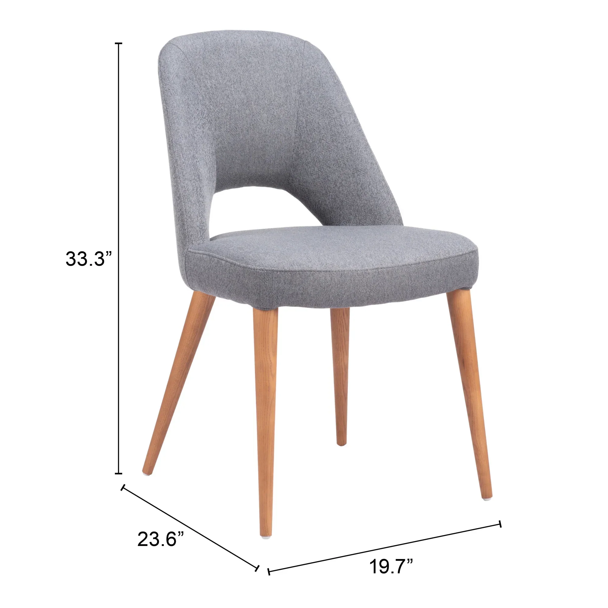 Leith Dining Chair (Set of 2) Gray - Image 5