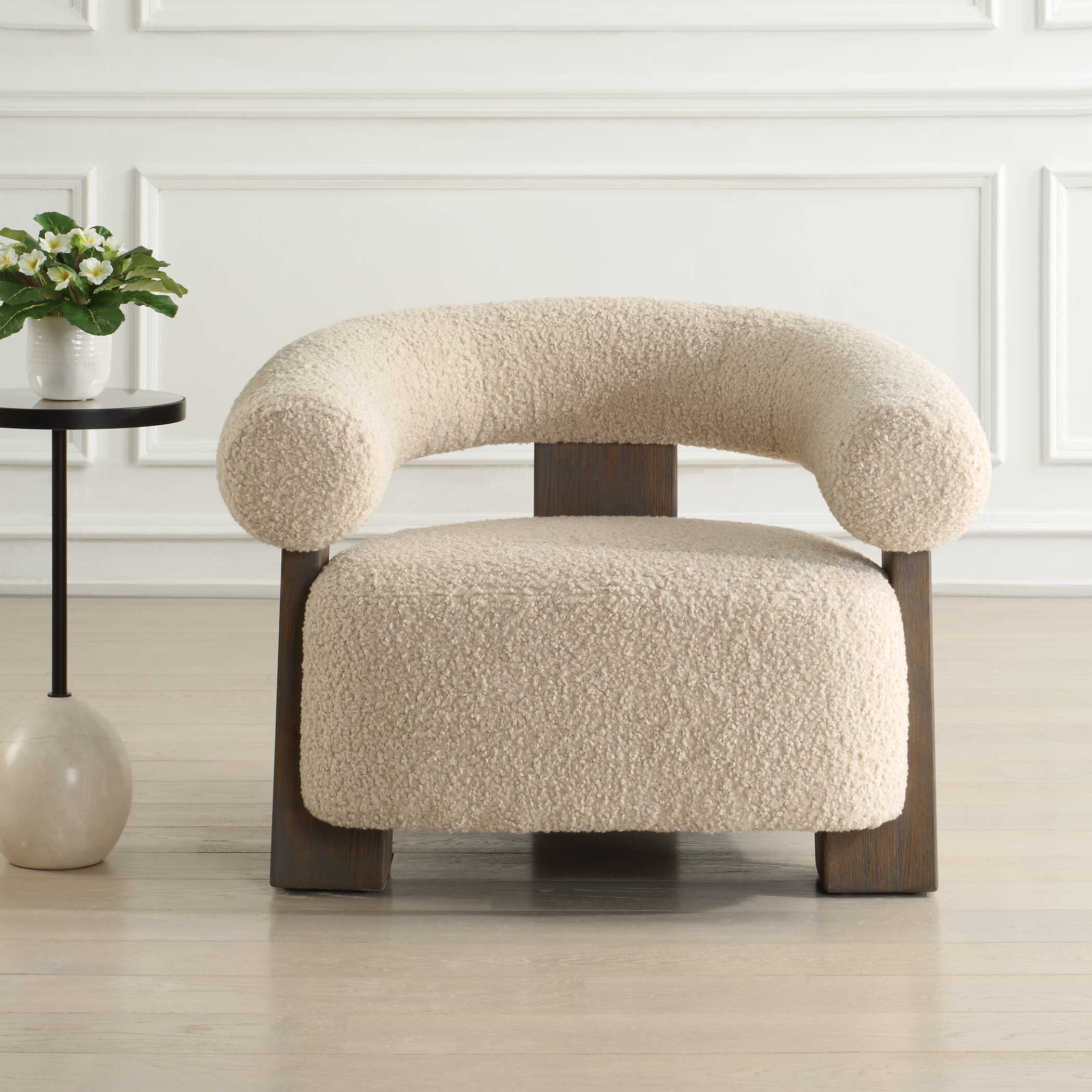 Lennox Shearling Accent Chair - Image 2