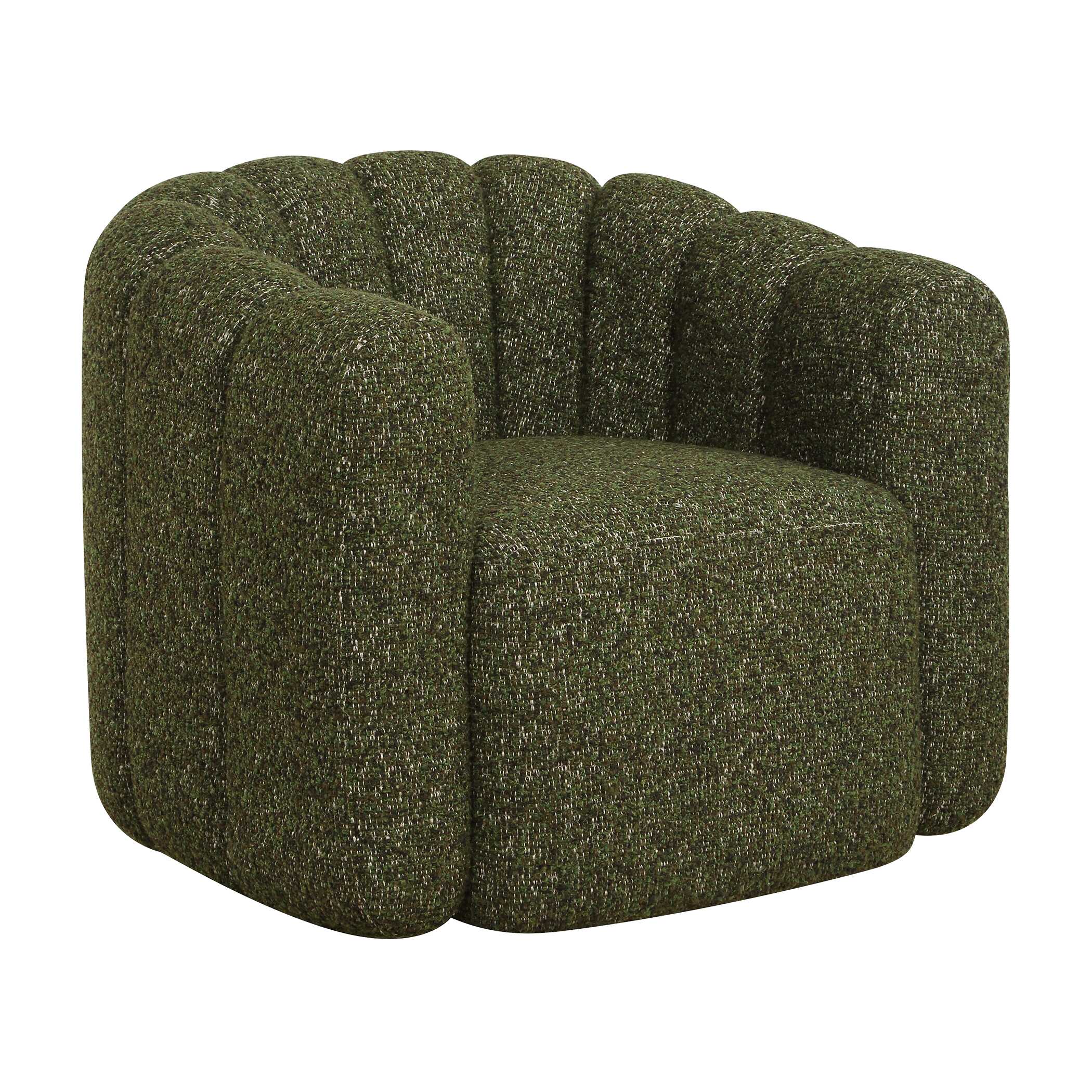 Lenoir Upholstered Green Swivel Chair - Image 4