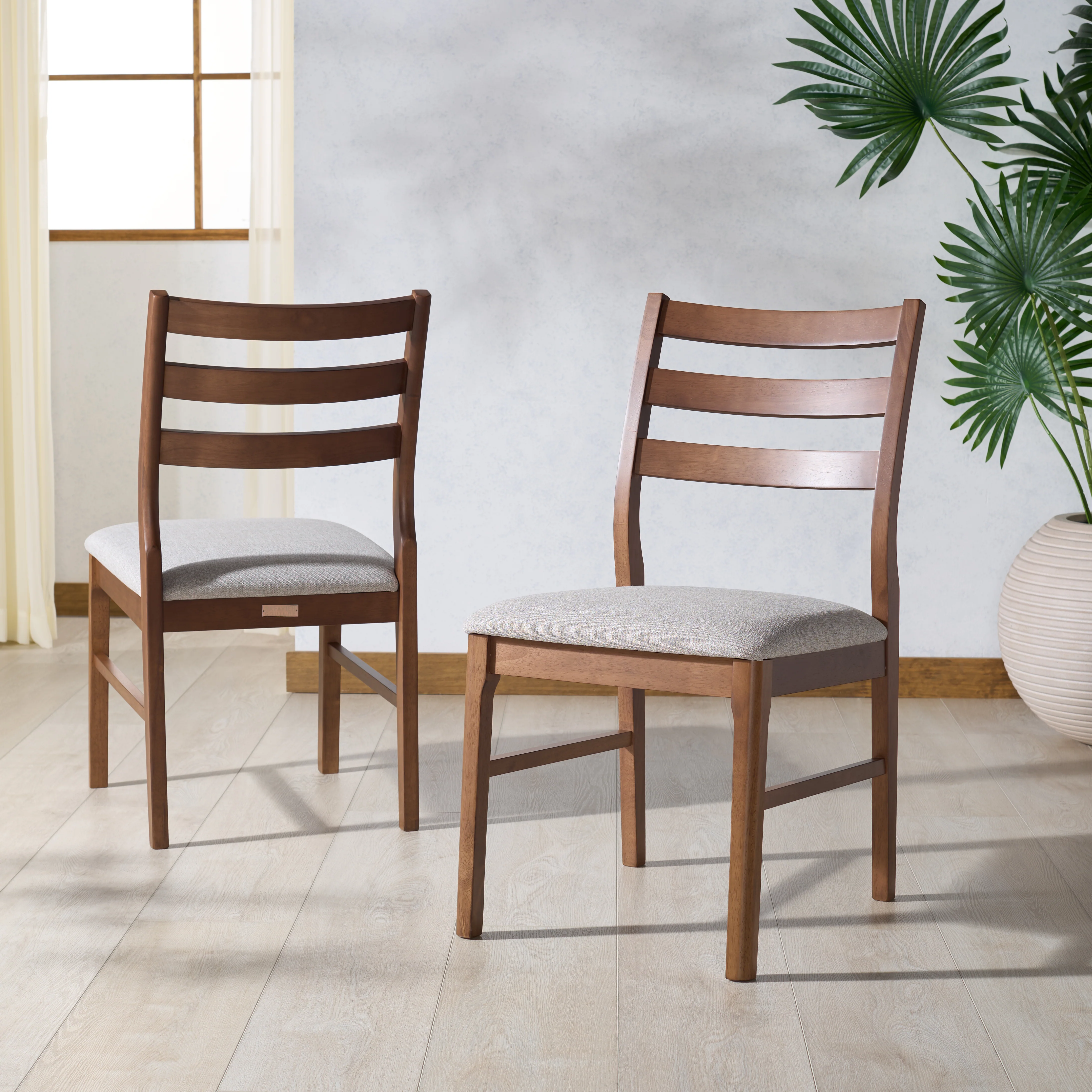 Leroux Wood Ladder Back Dining Chair - Set of 2 - Image 20