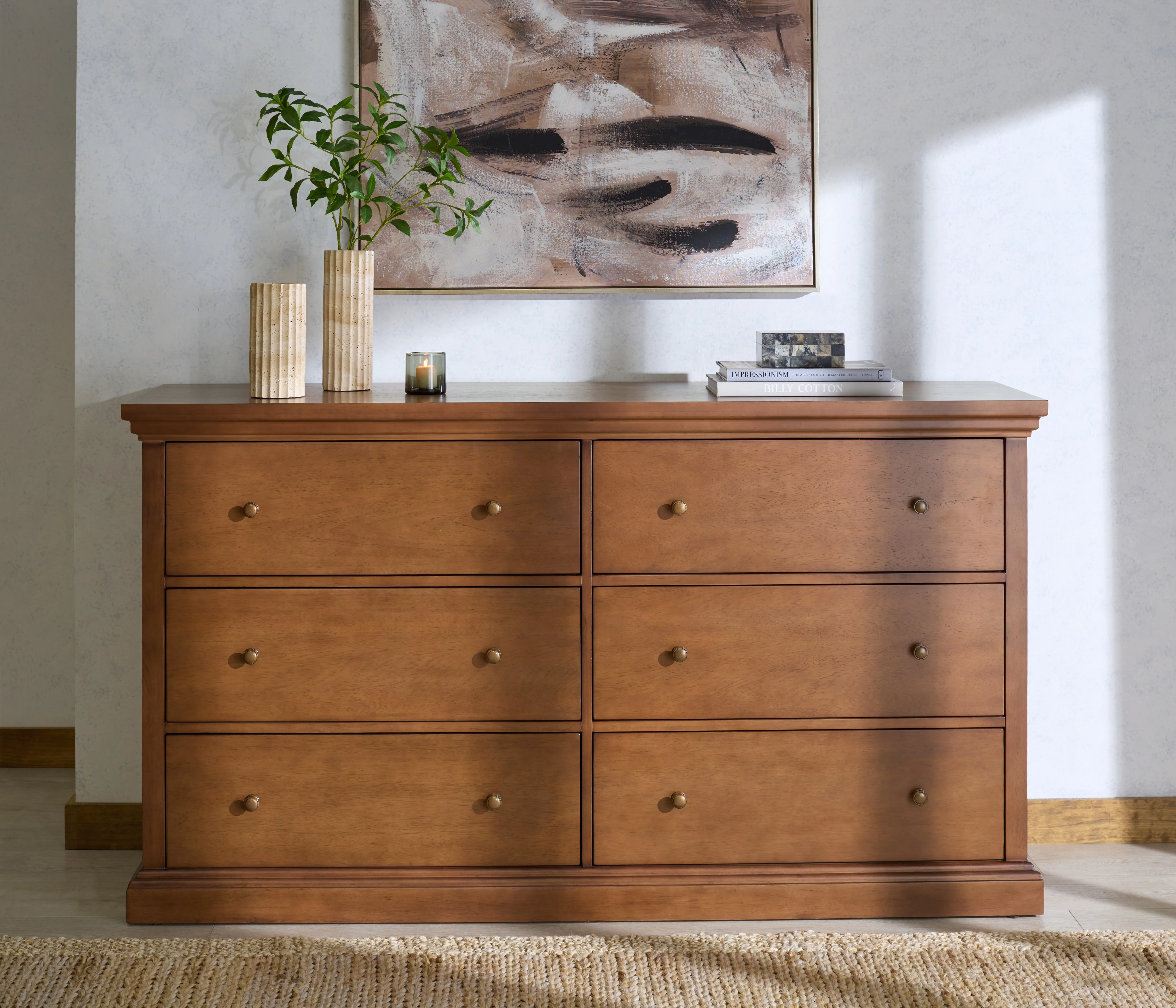 Lizzy 6 Drawer Wood Dresser - Image 2
