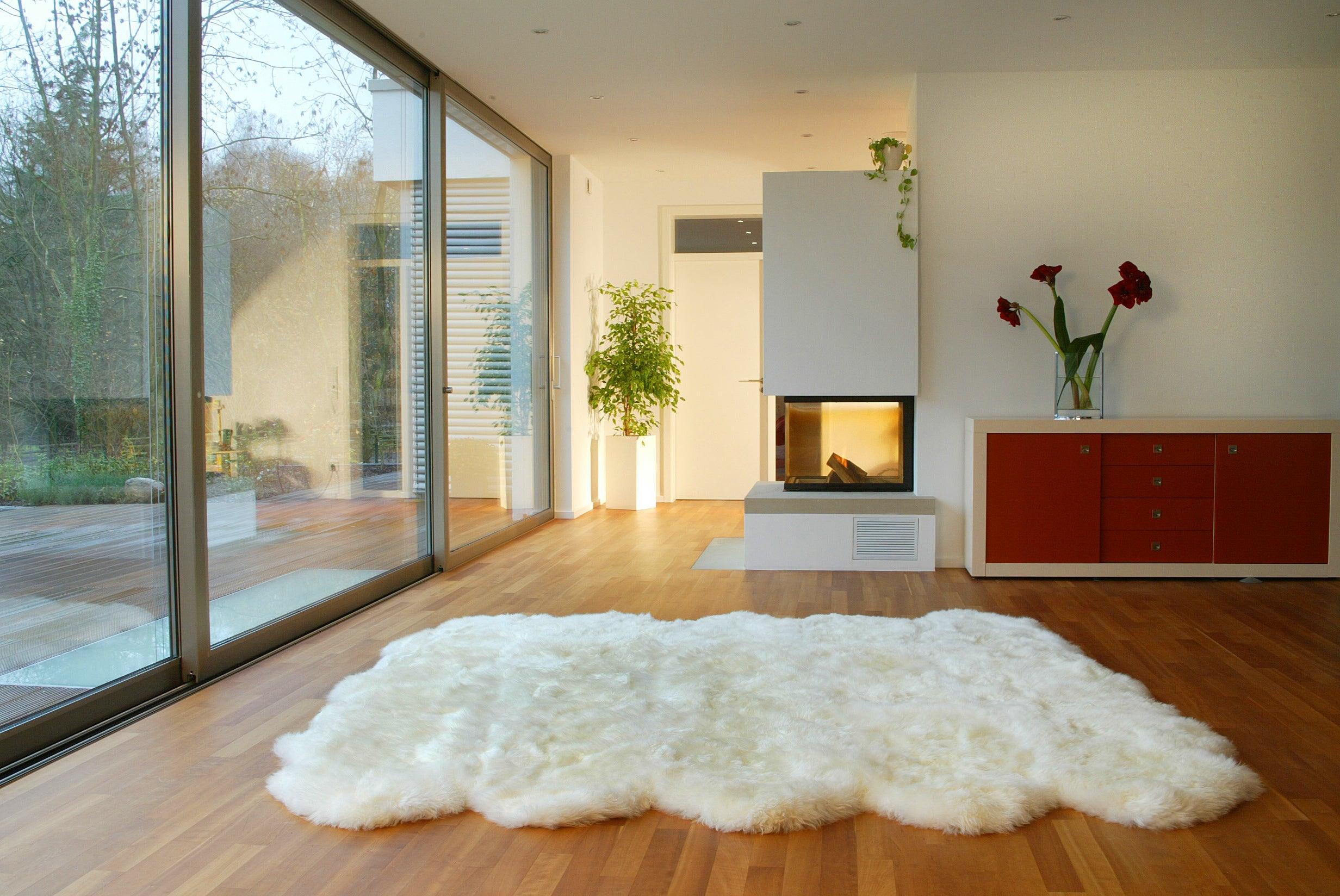 Long Wool Sheepskin Rug Decto - Image 2