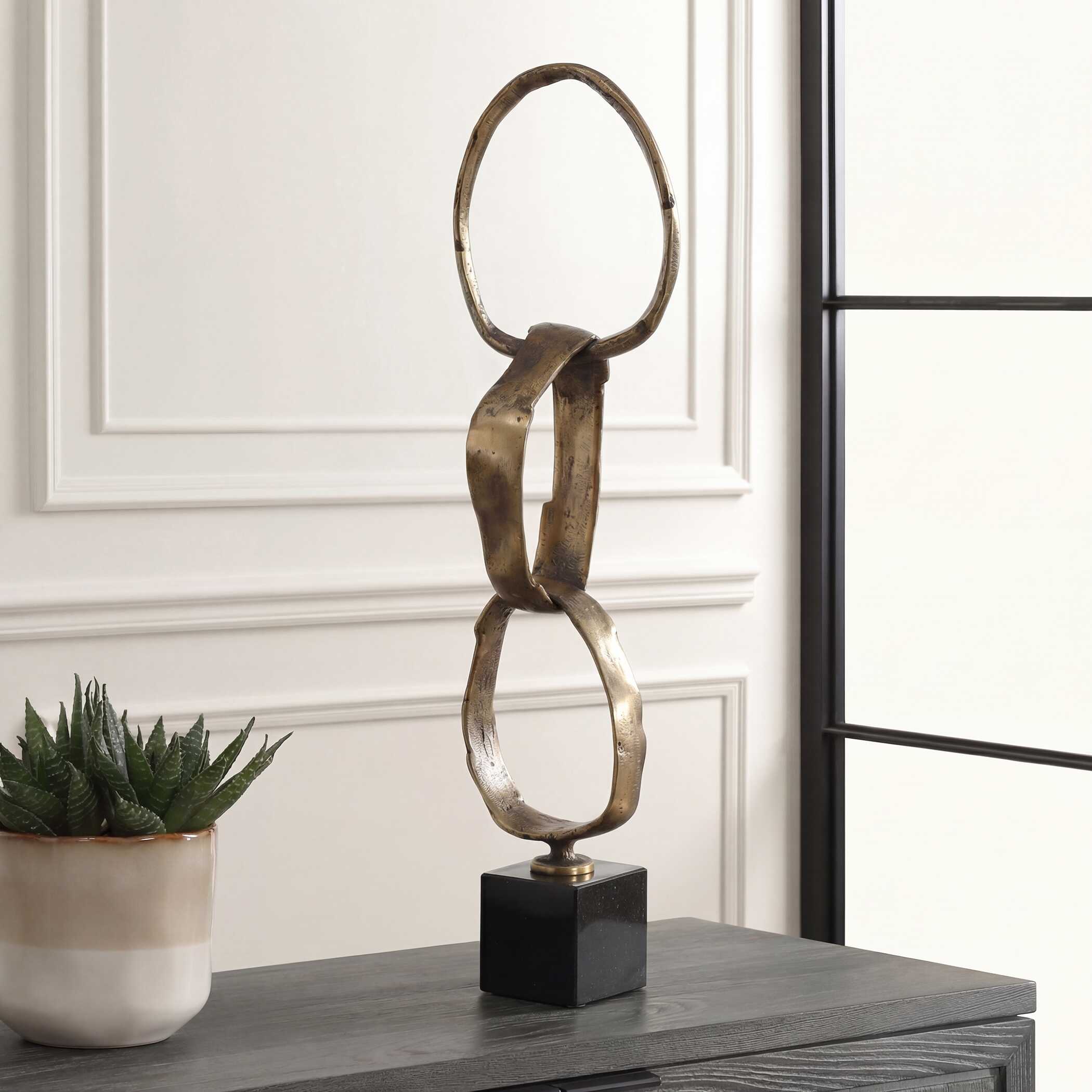 Loopform Brass Ring Sculpture - Image 2
