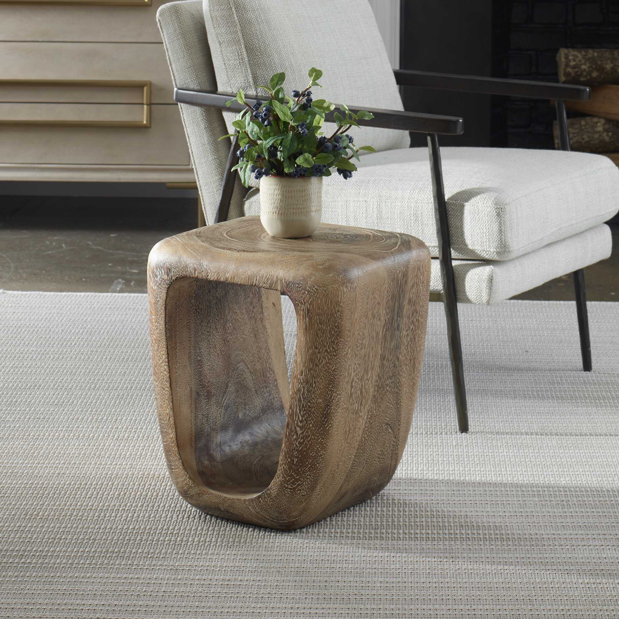 Loophole Bleached Wash Accent Stool - Image 6
