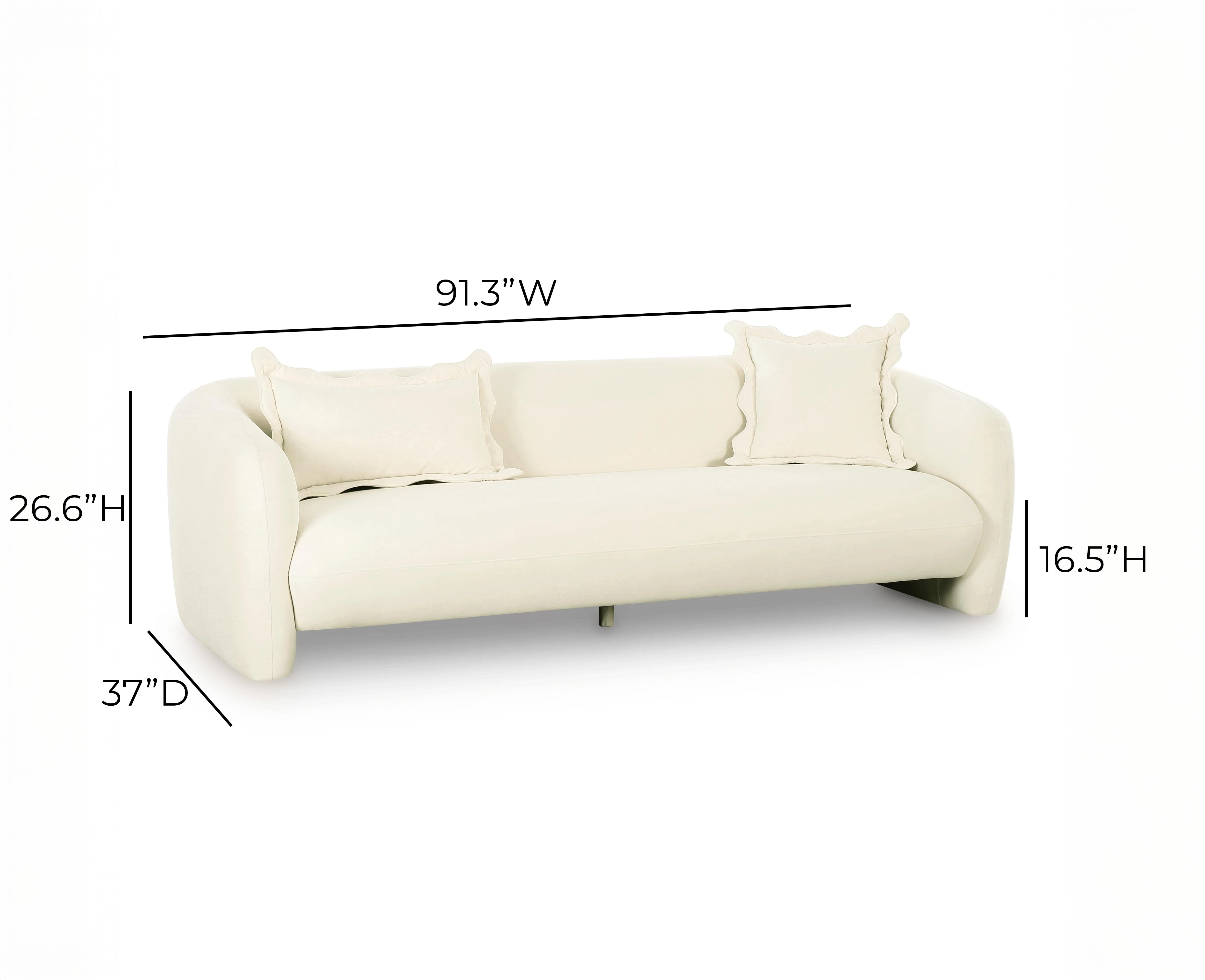 Lou 91" Performance Velvet Sofa - Image 12