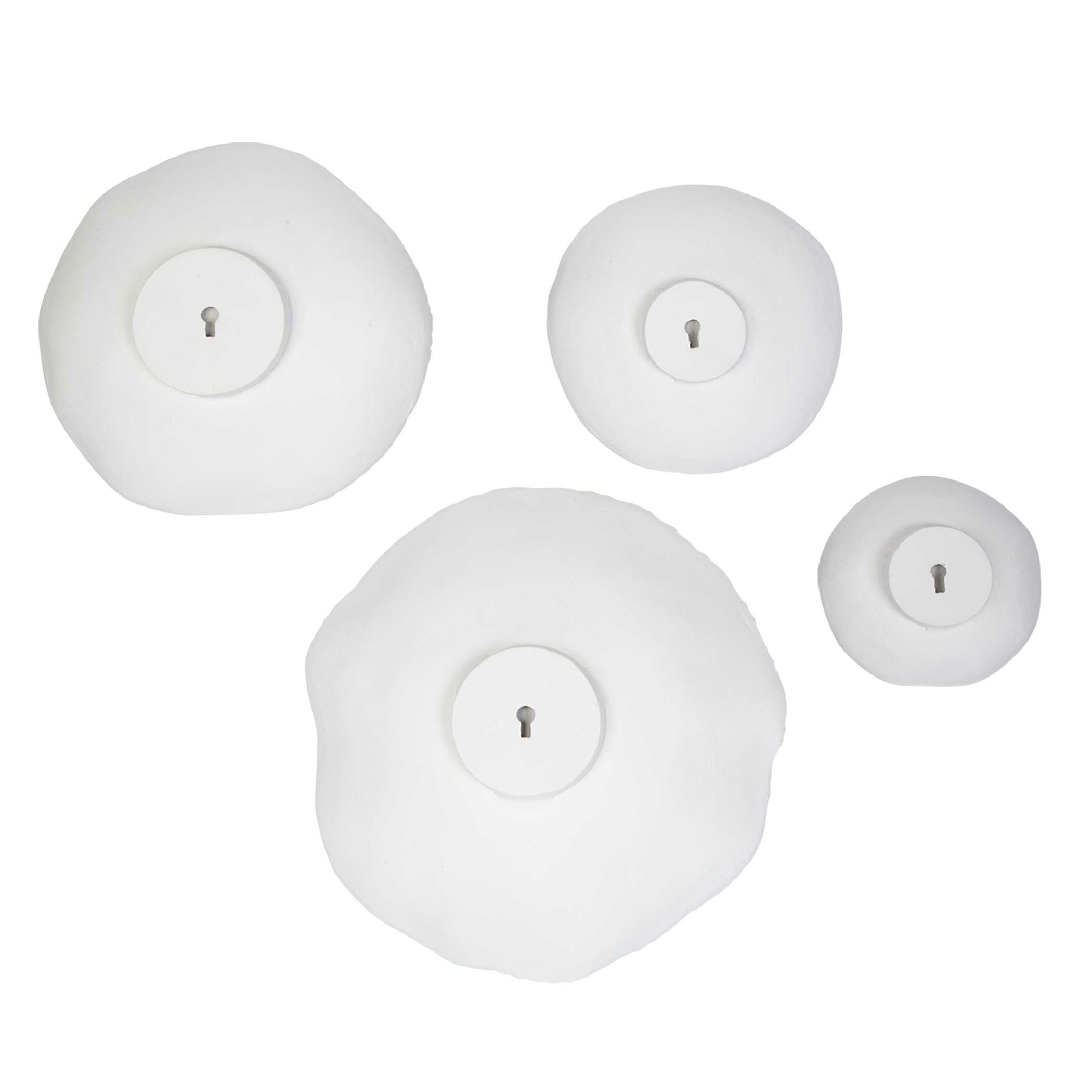 Lucky Coins White Metal Wall Bowls - Set of 4 - Image 6