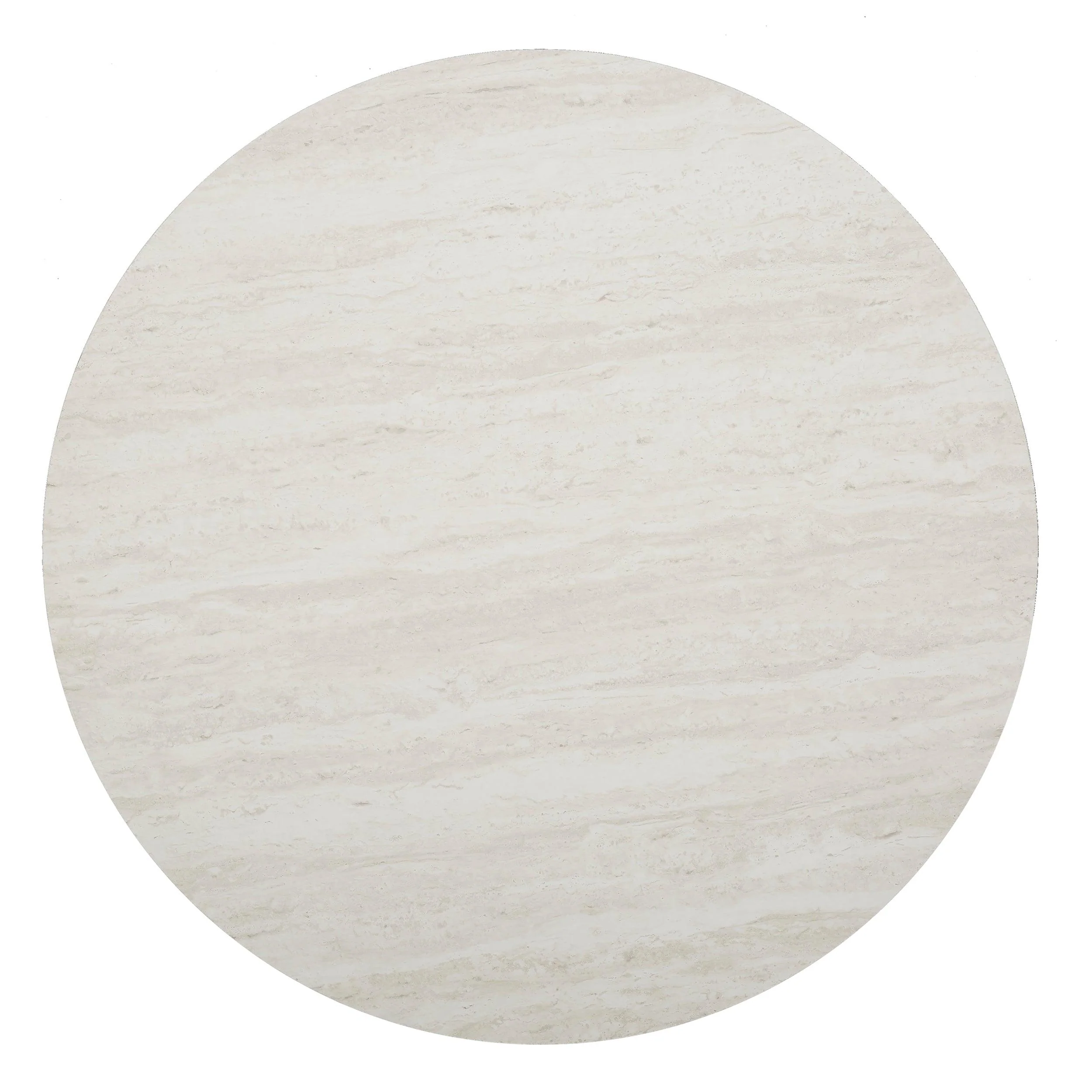 Luna Round Faux Stone Coffee Table - Champagne - Image 6