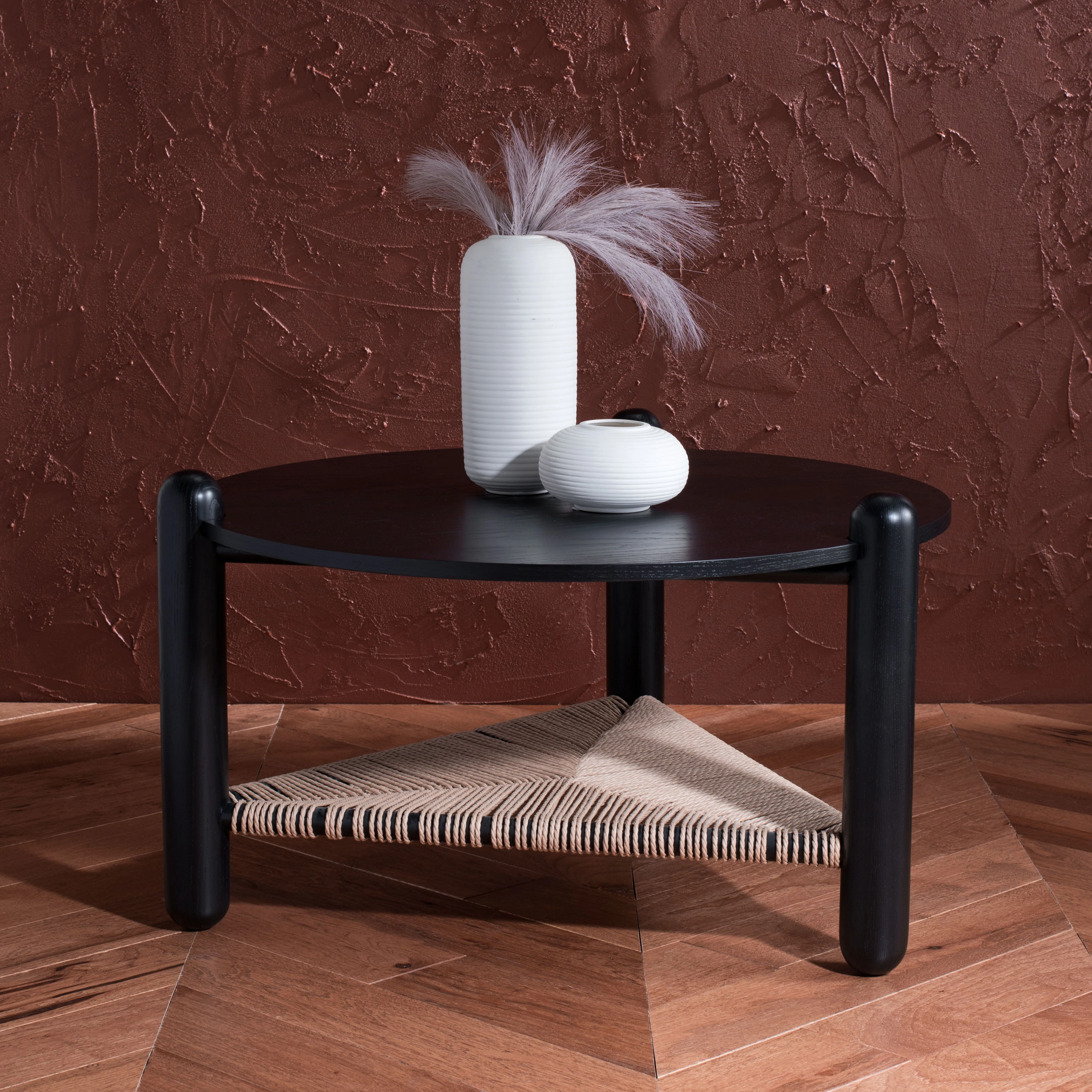 Macianna Woven Shelf Coffee Table - Image 2