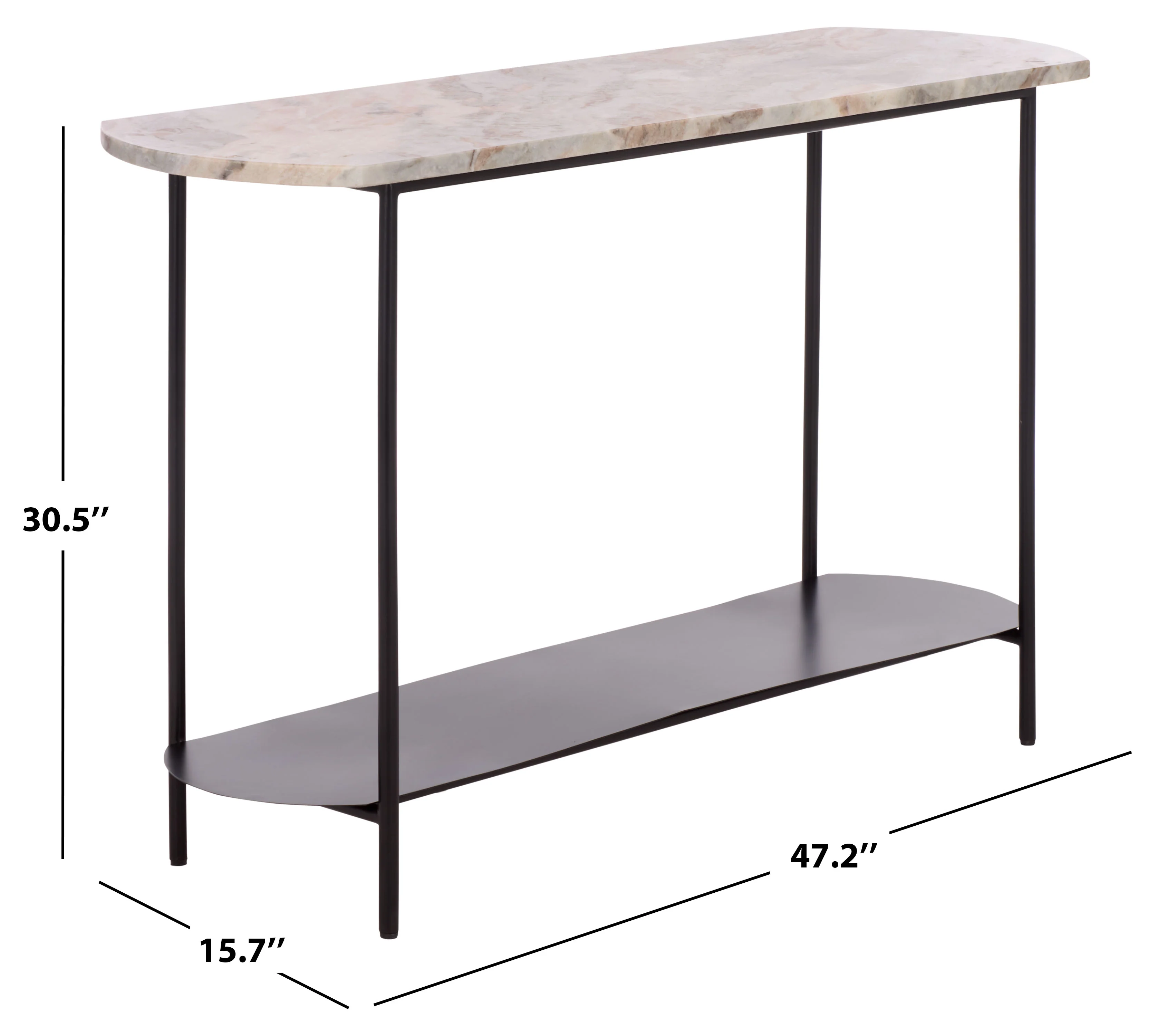 Macklyn Oval Marble Top Console Table - Image 7