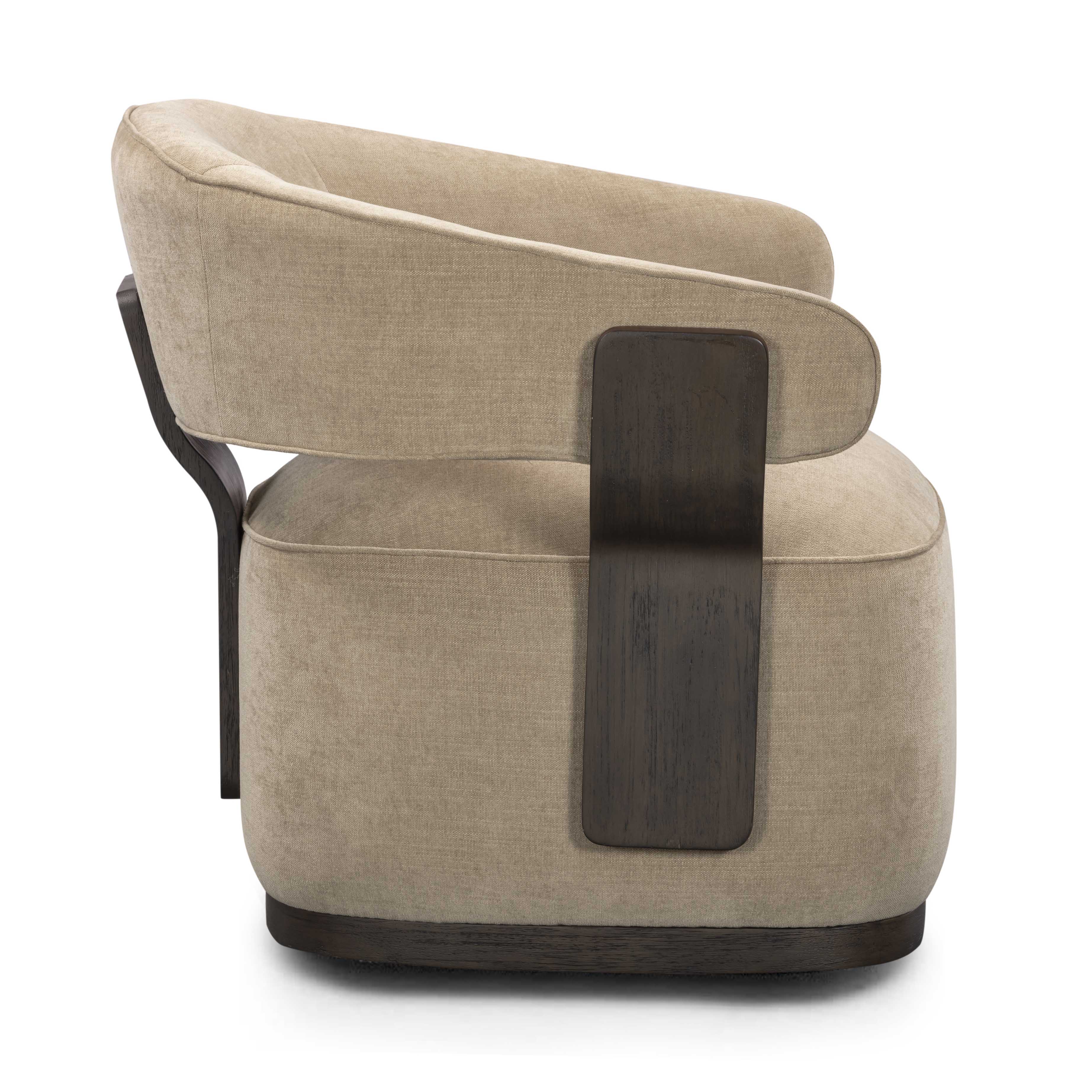 Madison Linen Performance Chenille Swivel Accent Chair - Image 10
