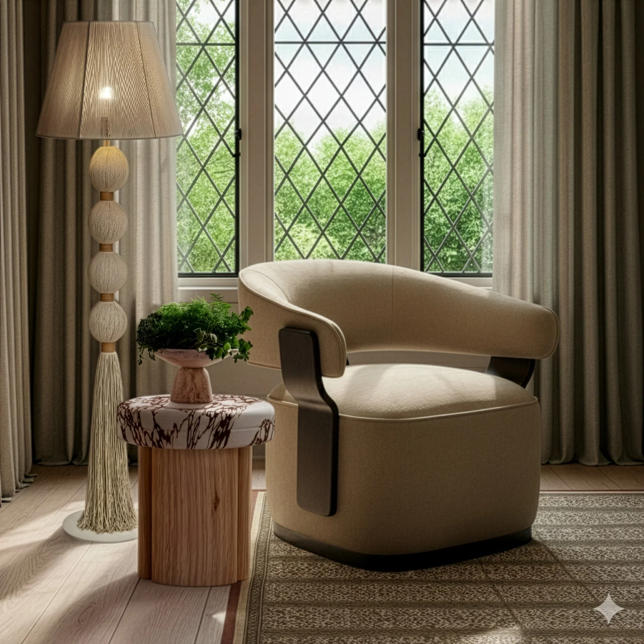 Madison Linen Performance Chenille Swivel Accent Chair - Image 8