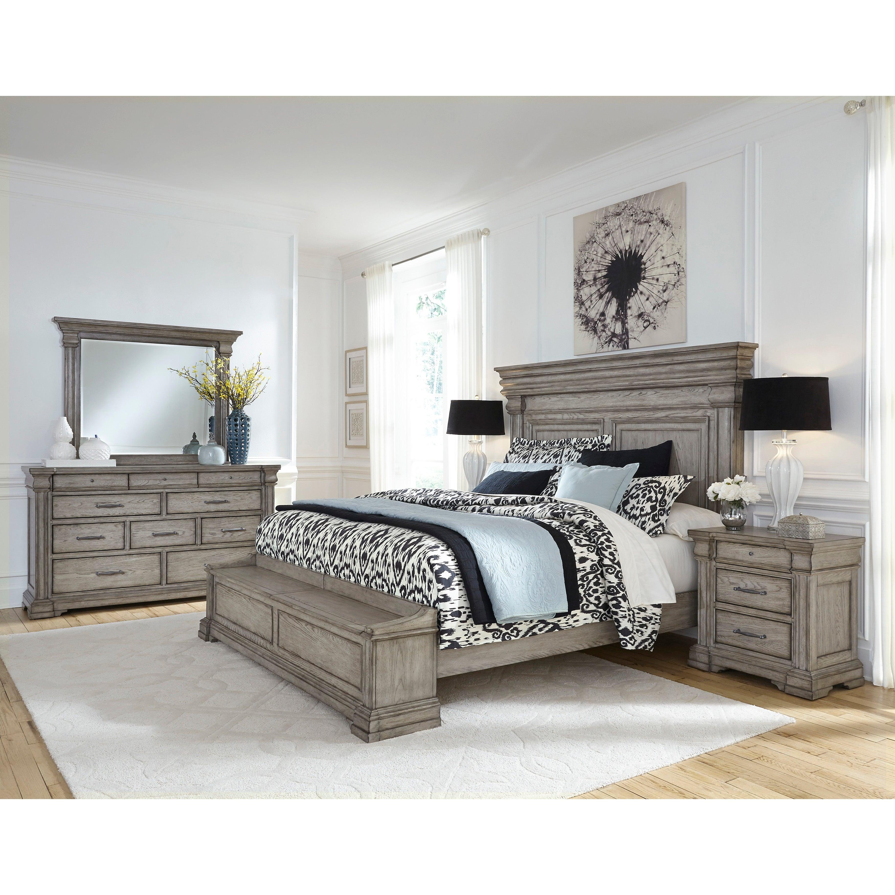 Madison Ridge Queen Panel Bed with Blanket Chest Footboard - Image 2