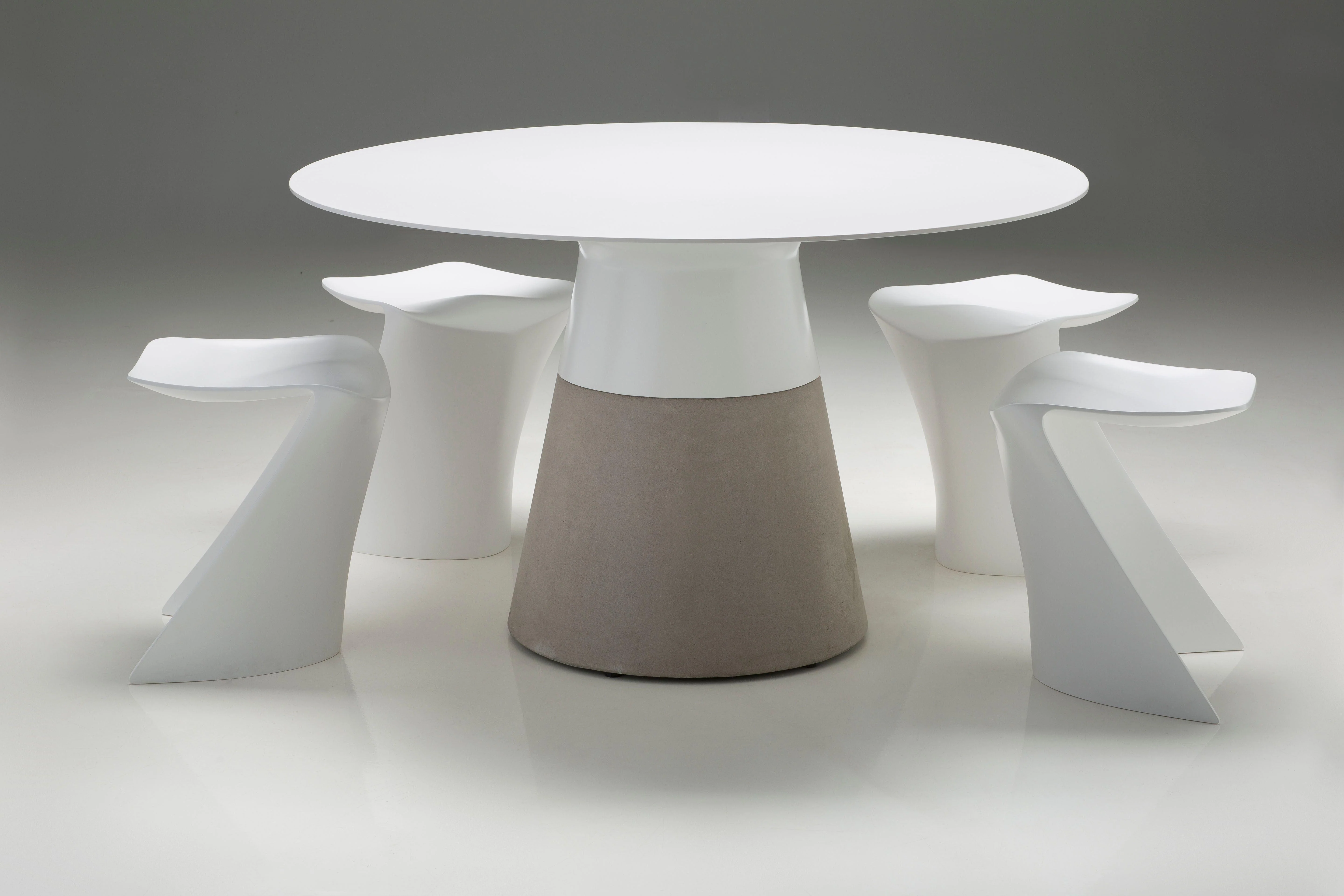 MALDIVES 49" Dining Table Round Concrete Base - Image 2
