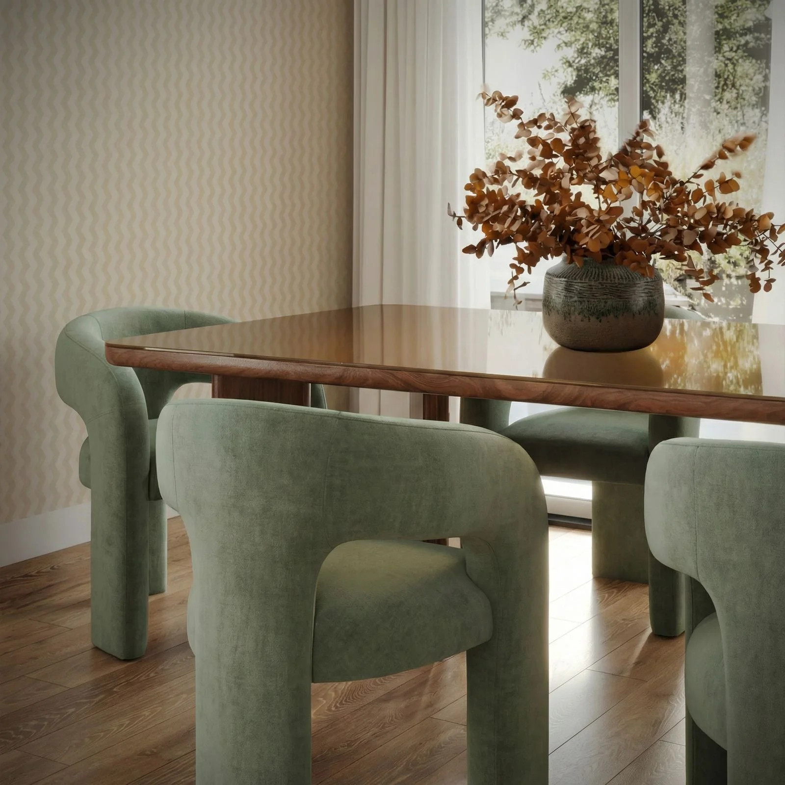 Malone Performance Chenille Dining Chair - Image 14