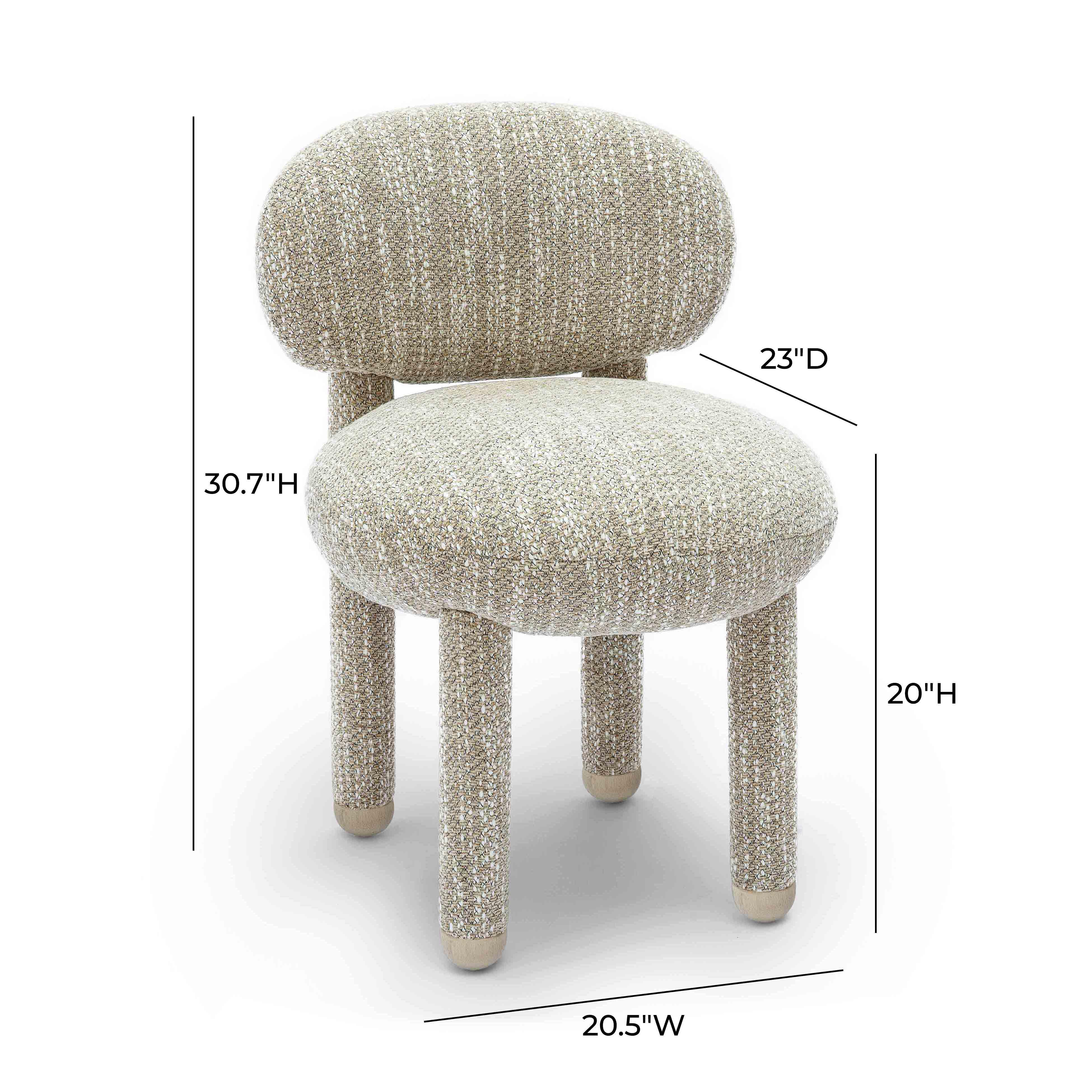 Manu Nubby Performance Fabric Side Chair - Image 12