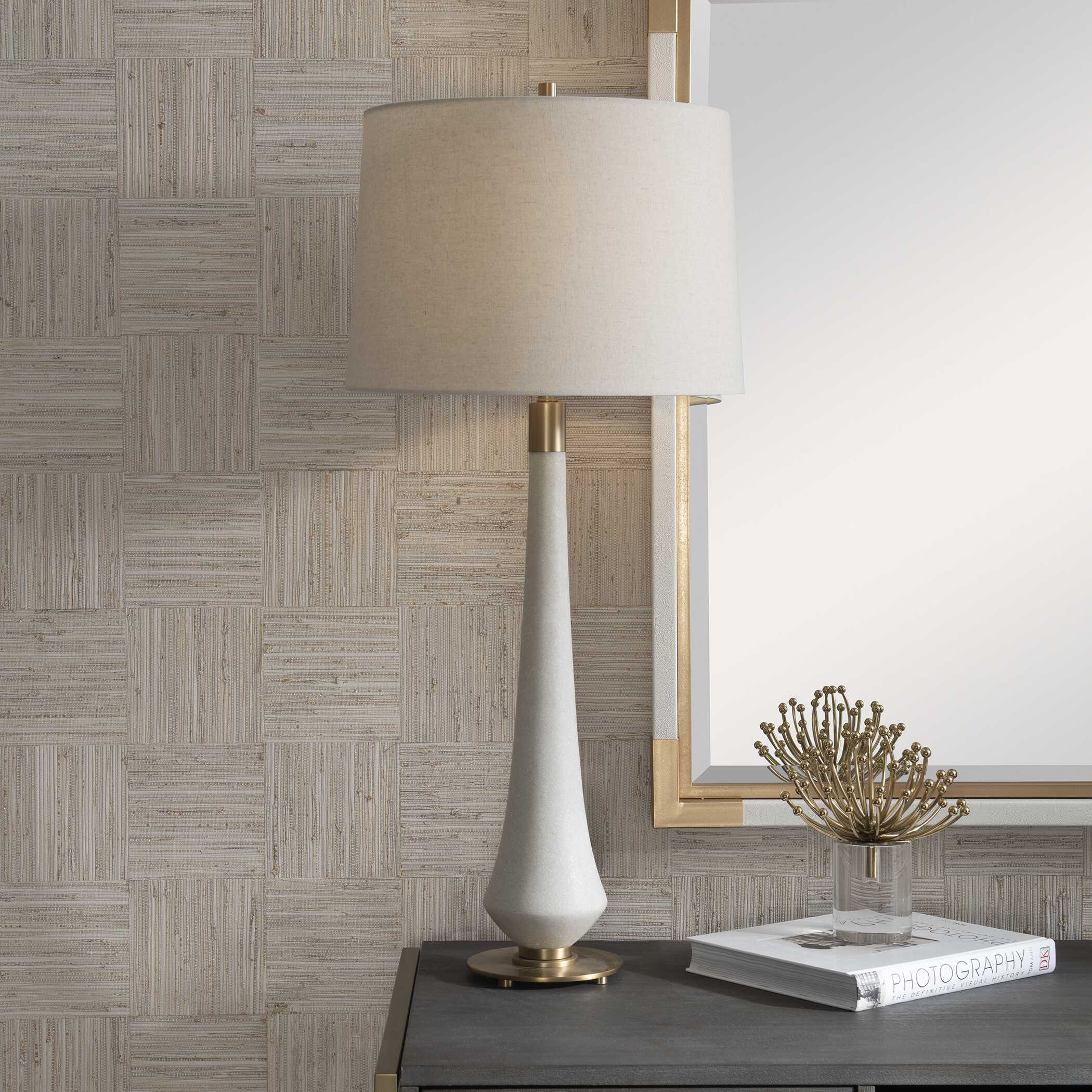 Marille Ivory Stone Table Lamp - Image 2
