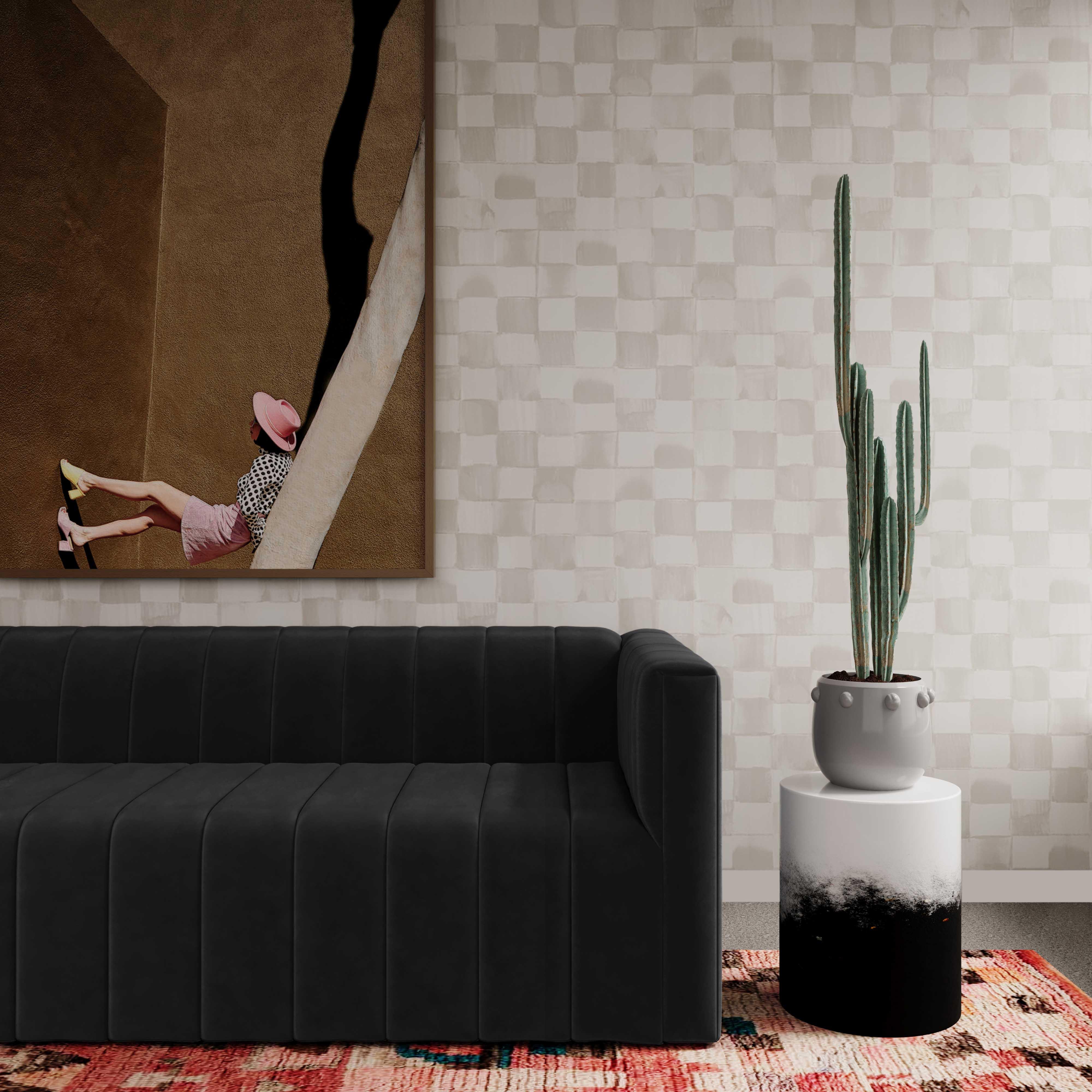 Matra Black and White Side Table - Image 2