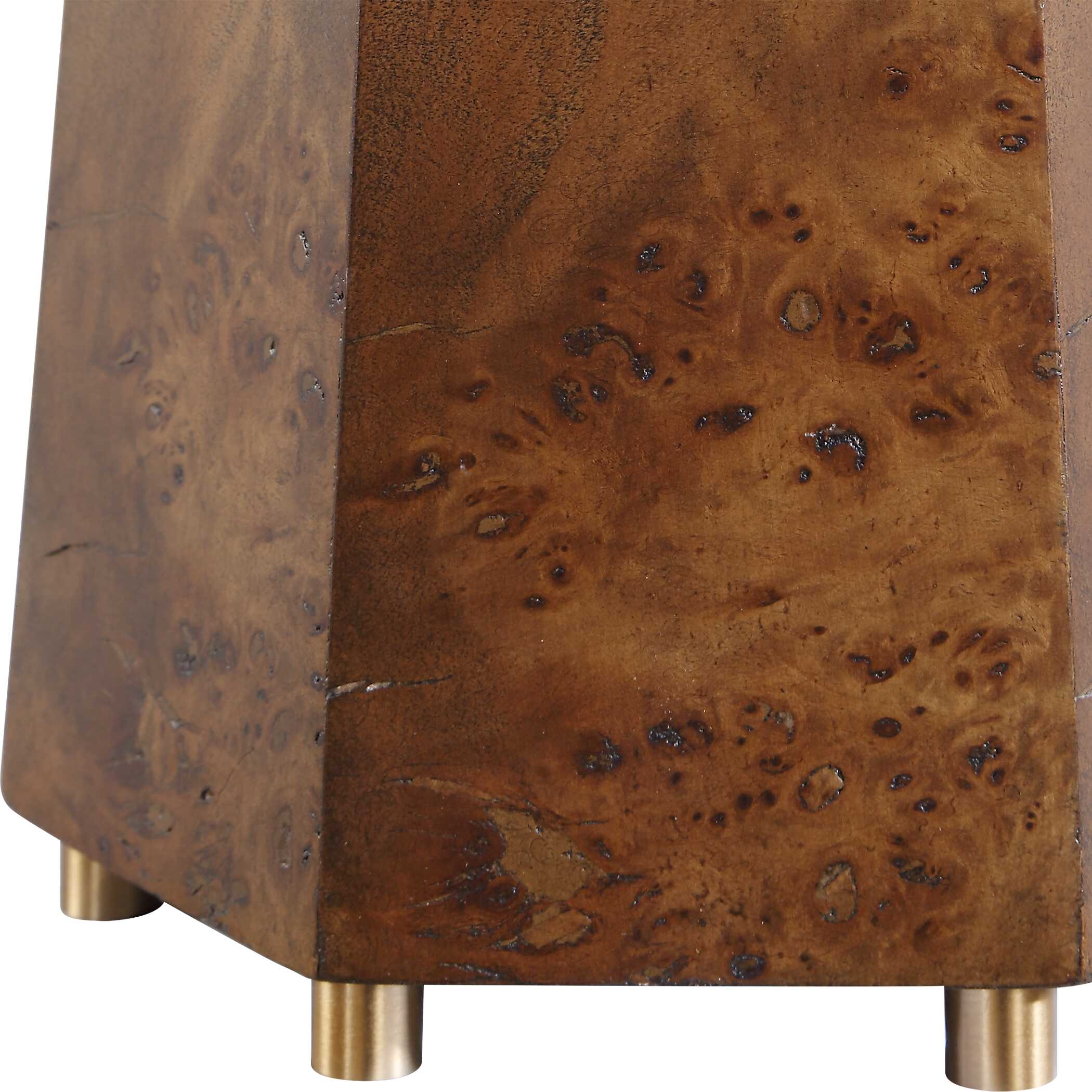 McCaffrey Tapered Burl Table Lamp - Image 6