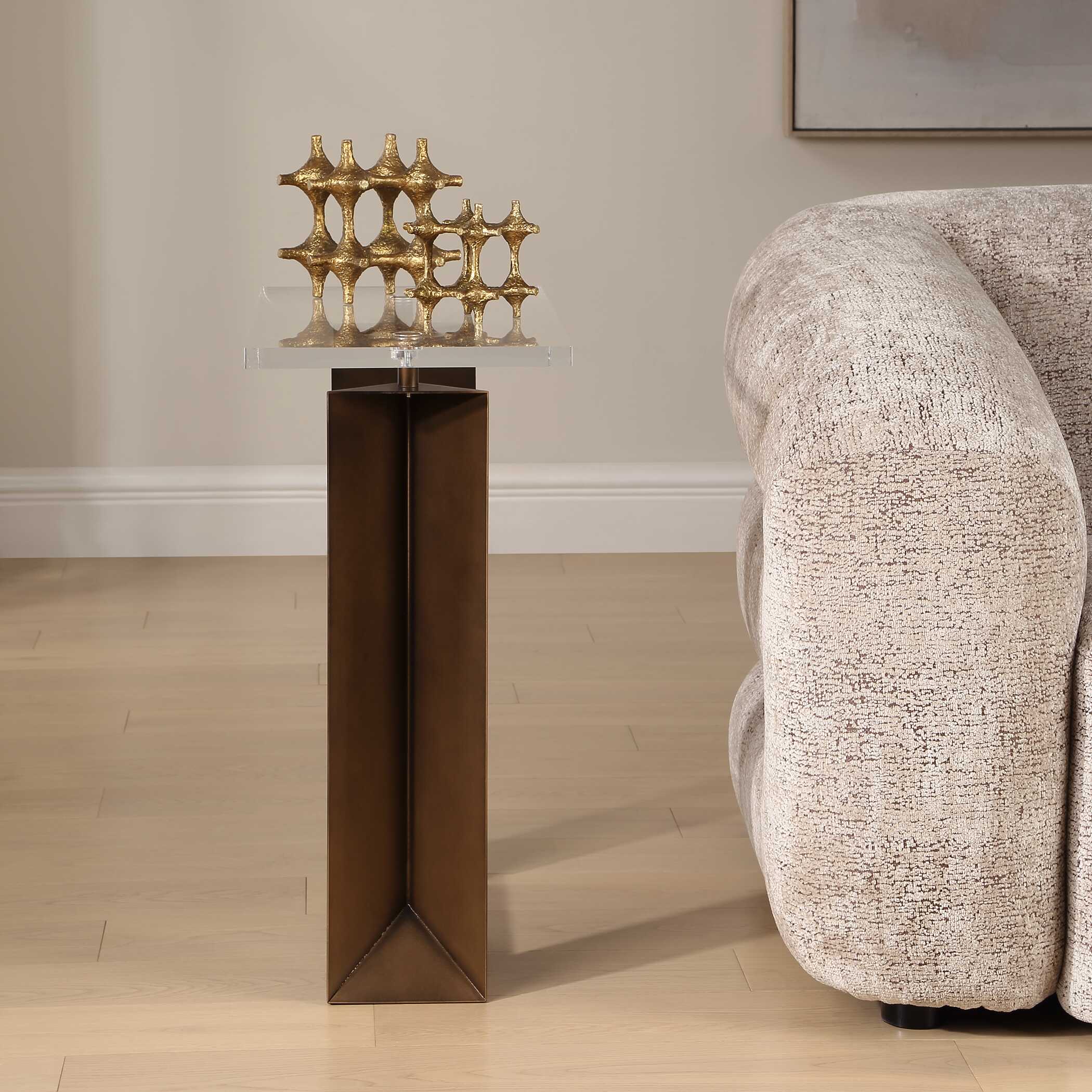 McElroy Modern Bronze Side Table - Image 4