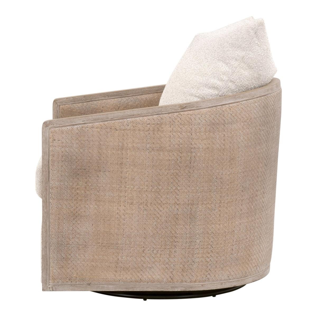 McGuire Swivel Club Chair - Linen - Image 3