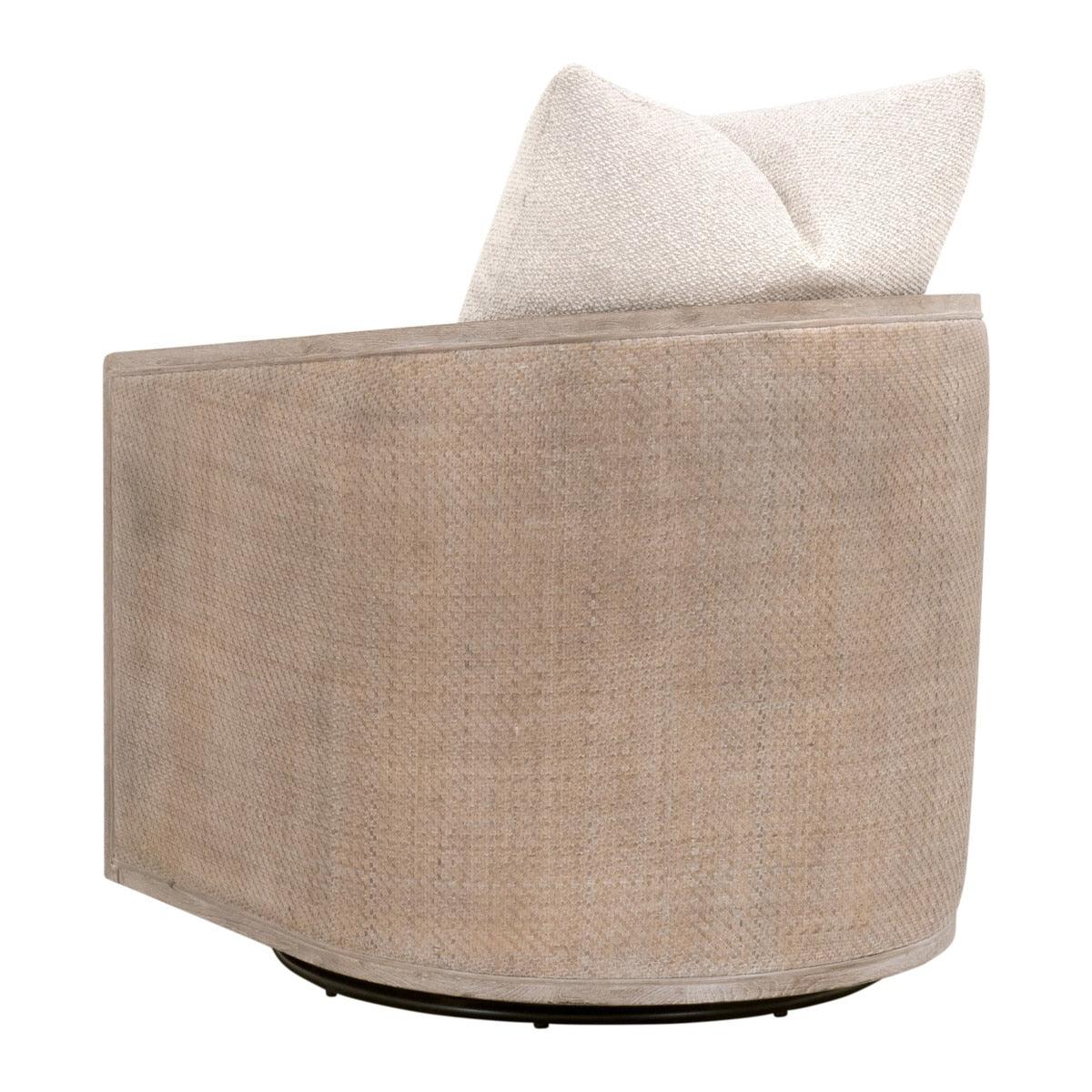McGuire Swivel Club Chair - Linen - Image 4