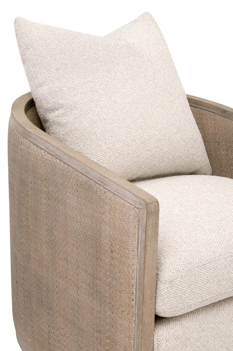 McGuire Swivel Club Chair - Linen - Image 7
