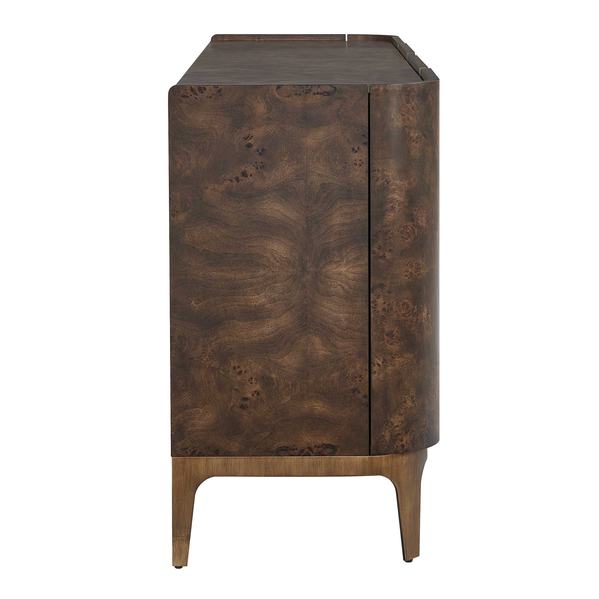 Melbourne Mappa Burl 4 Door Cabinet - Image 4