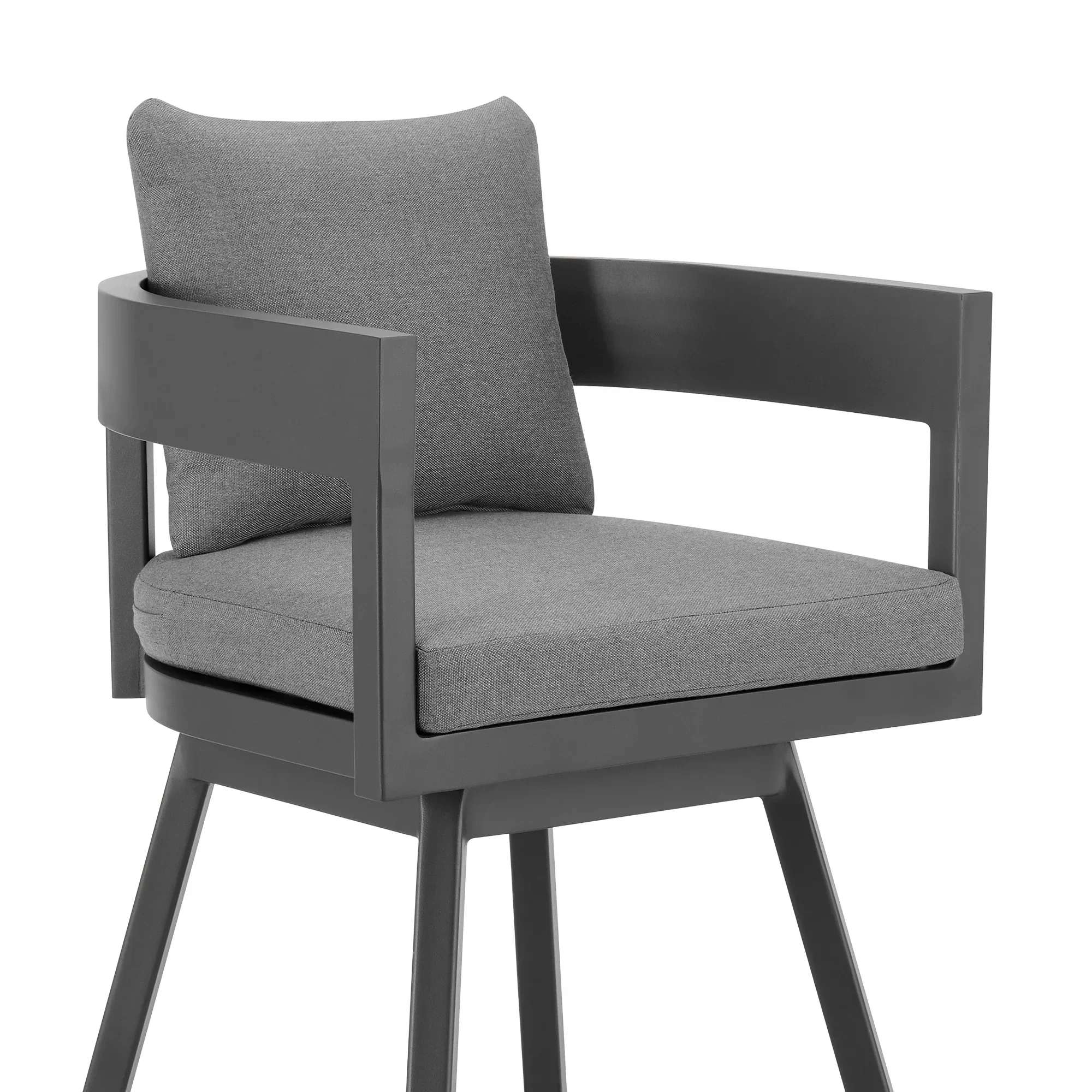 Menorca Outdoor Swivel Counter Stool - Set of 2 - Image 4