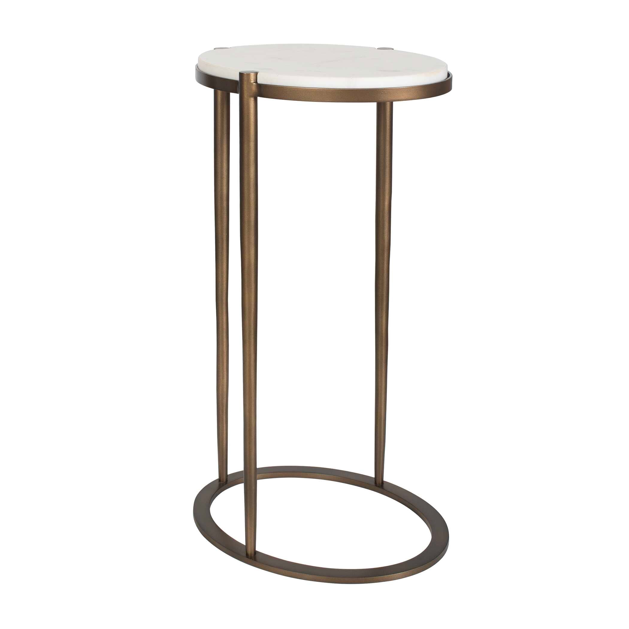 Mercier Round Marble Accent Table - Image 5