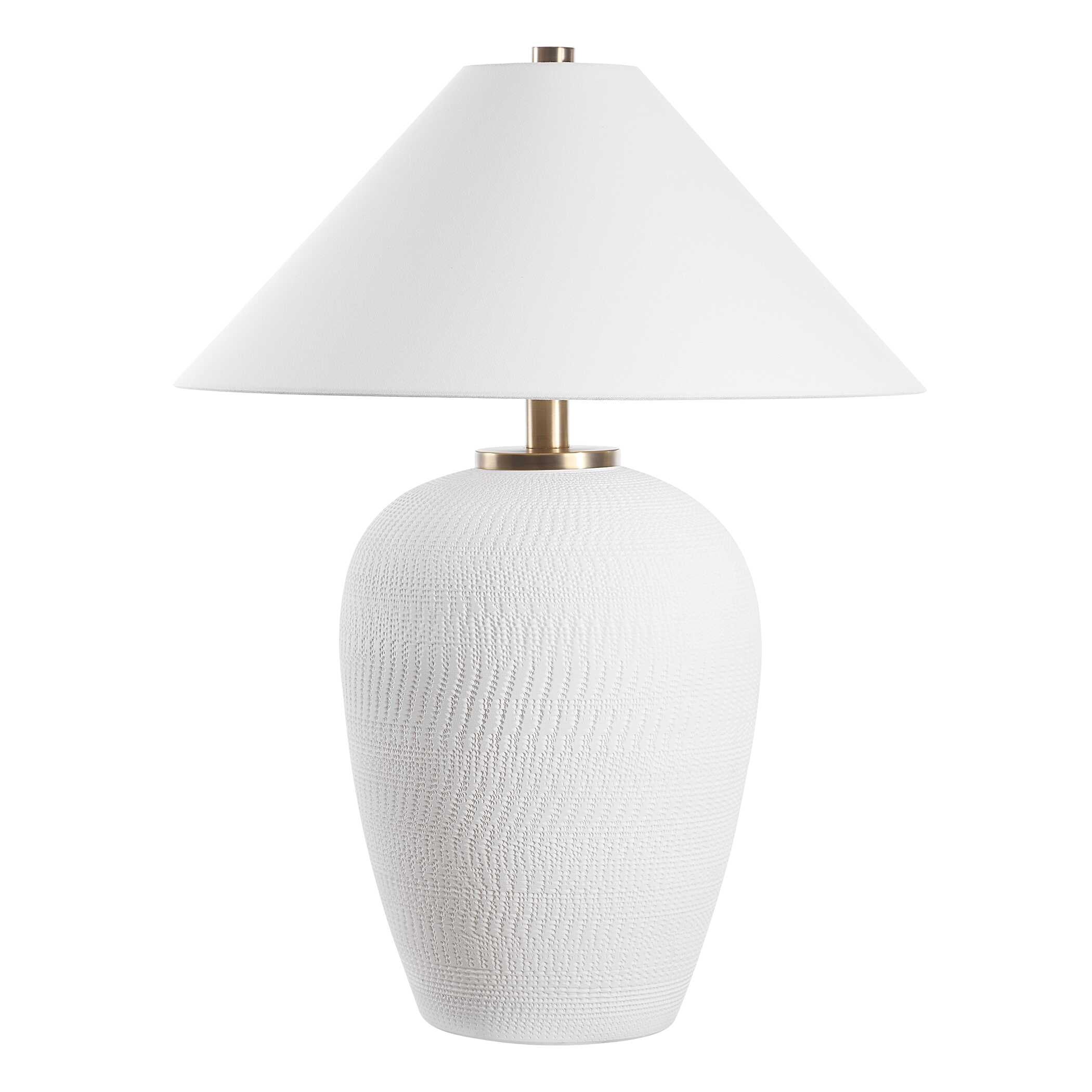 Merriton Matt White Table Lamp - Image 4