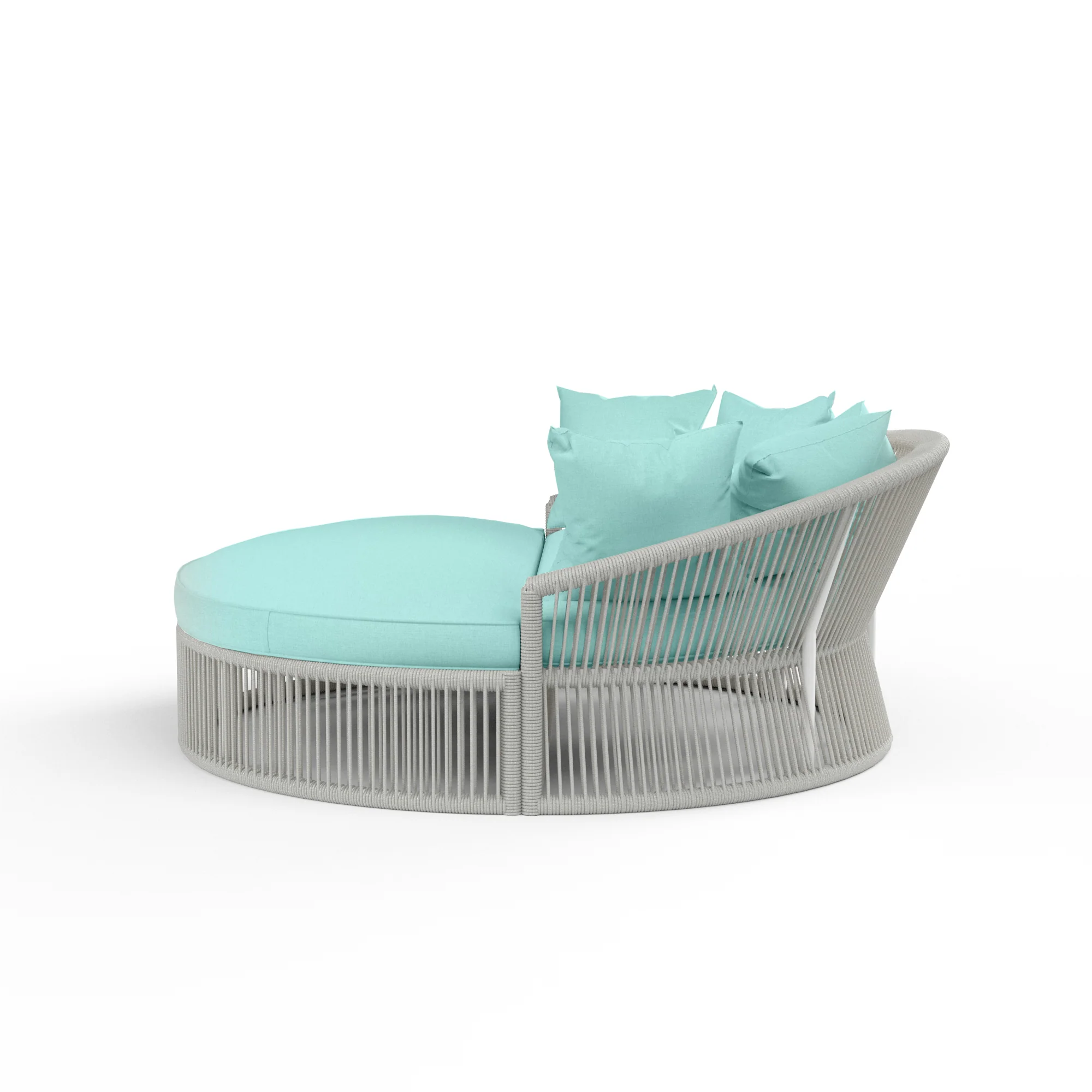 Miami Daybed in Dupione Celeste w/ Self Welt - Image 2